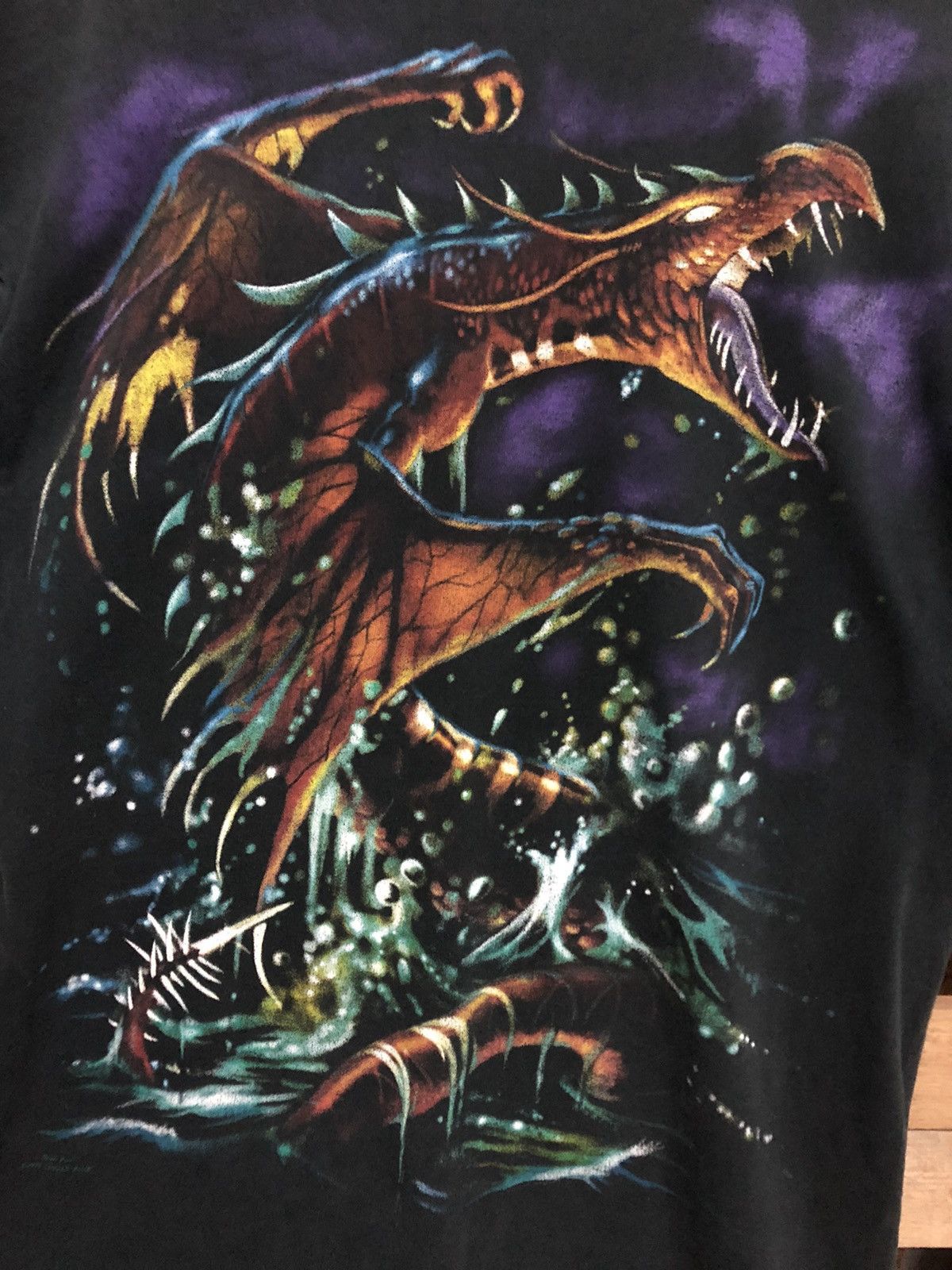Liquid Blue Super Rare ❗️Vintage 1999 Liquid Blue Dragon Tshirt Size US L / EU 52-54 / 3 - 6 Thumbnail