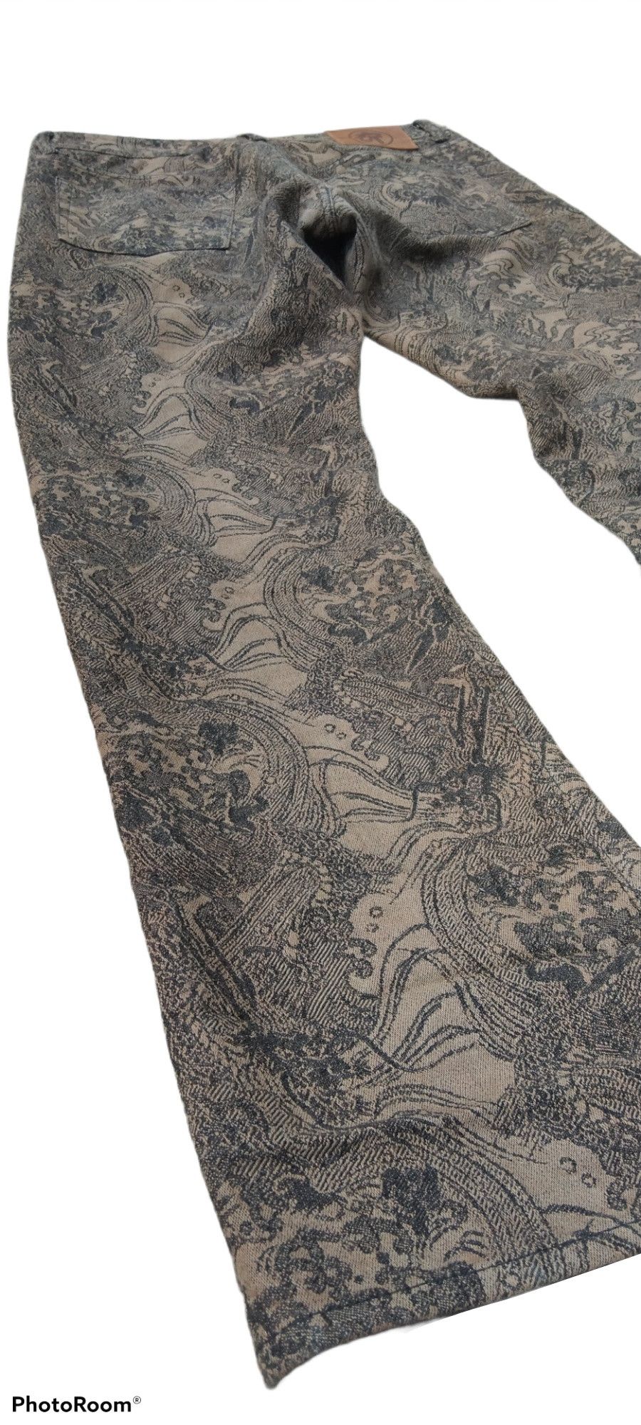 Dragonfly RARE🔥MONOGRAM DRAGON FULLPRINT KYOTO DENIM PANTS Size US 32 / EU 48 - 8 Thumbnail