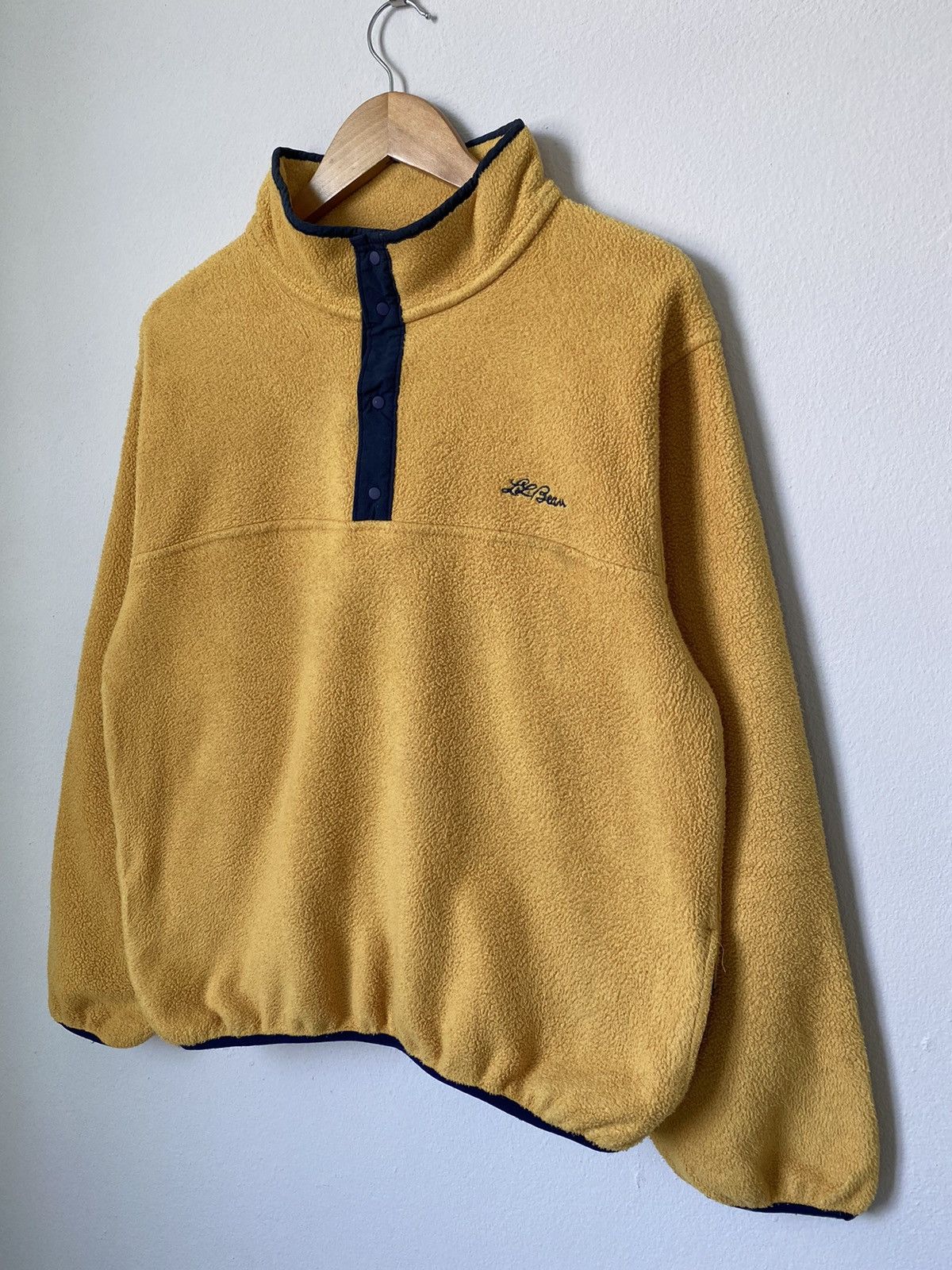 L.L. Bean × Vintage vintage 90s L.L Bean half snap button sherpa fleece jumper Size US M / EU 48-50 / 2 - 3 Thumbnail