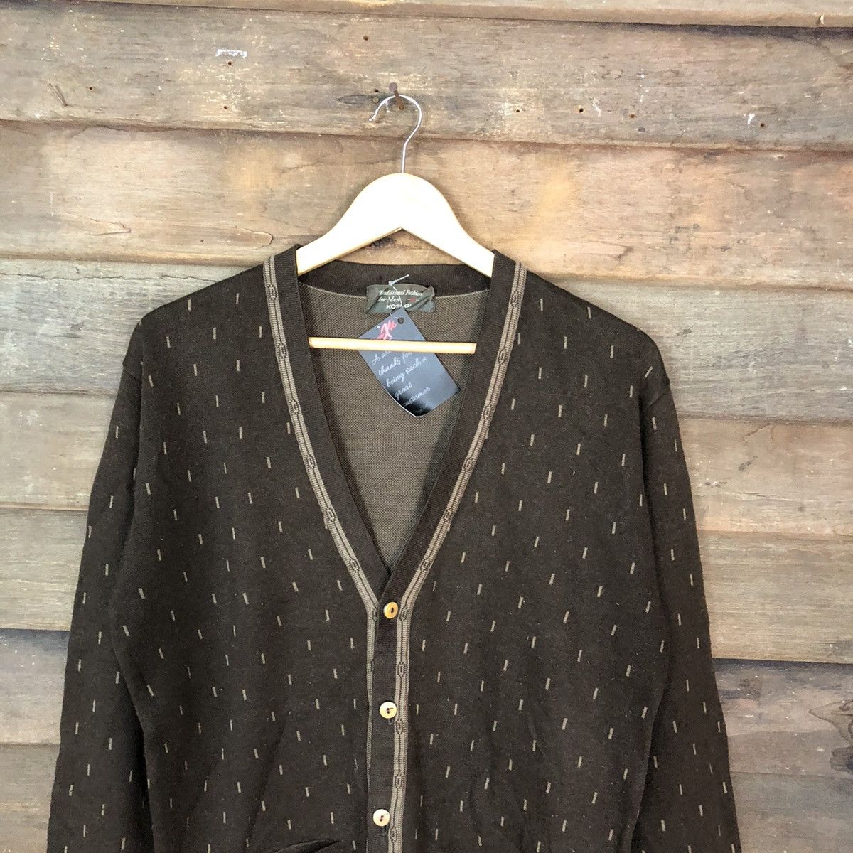 Hypebeast Konsugi japan vintage Dark Brown Cardigan #5019 Size US M / EU 48-50 / 2 - 2 Thumbnail