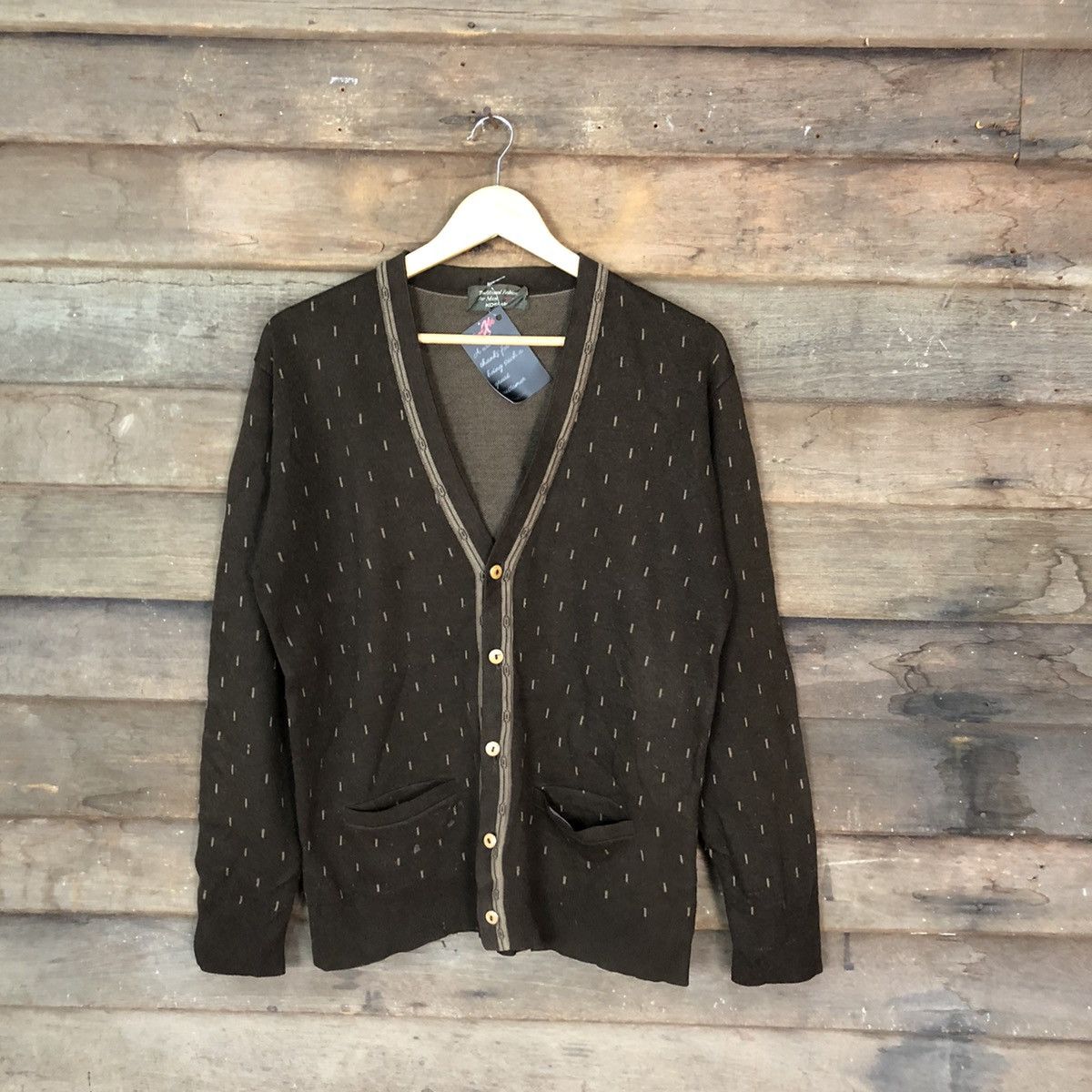 Hypebeast Konsugi japan vintage Dark Brown Cardigan #5019 Size US M / EU 48-50 / 2 - 1 Thumbnail