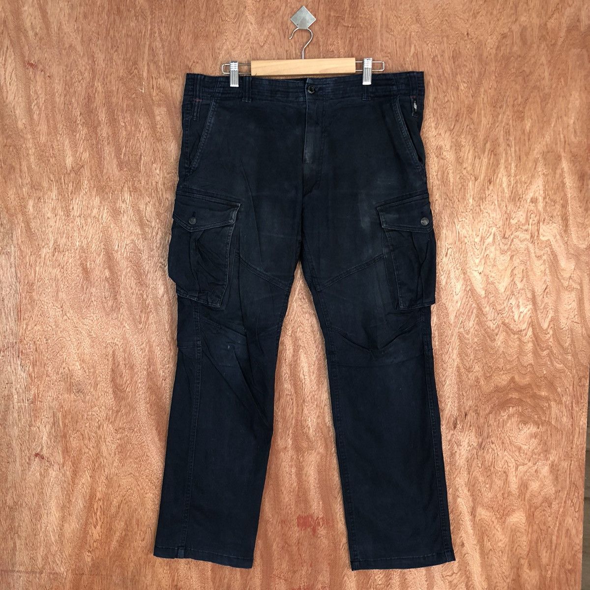 Geride Dark Blue Multipocket Cargo Pants #c939