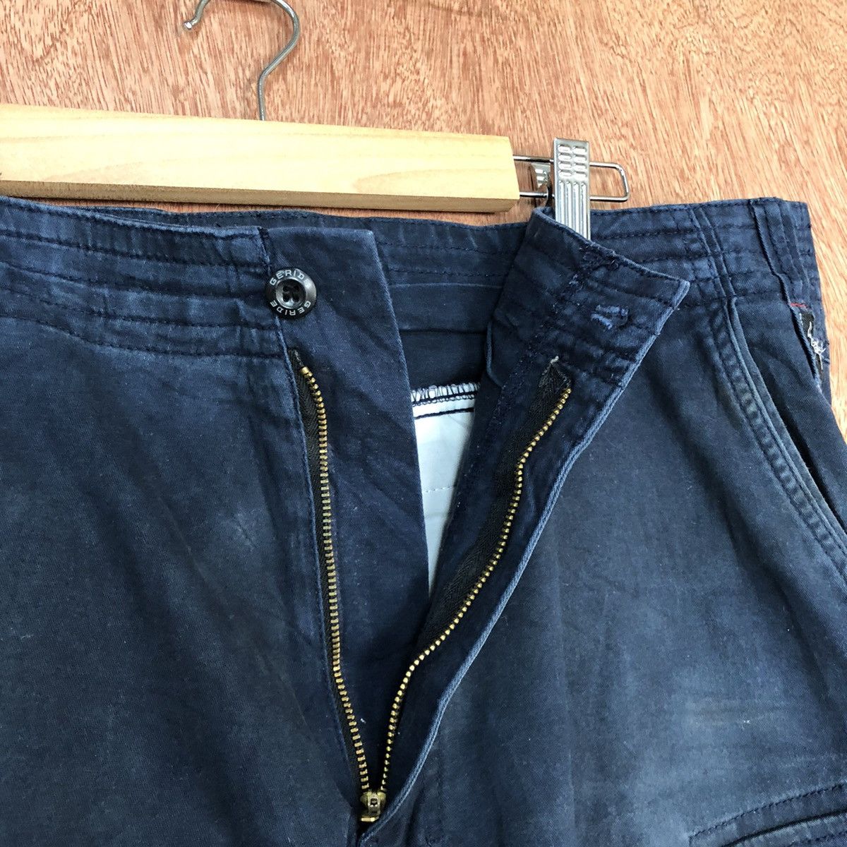 Faded Glory Geride Dark Blue Multipocket Cargo Pants #c939 Size US 33 - 8 Thumbnail