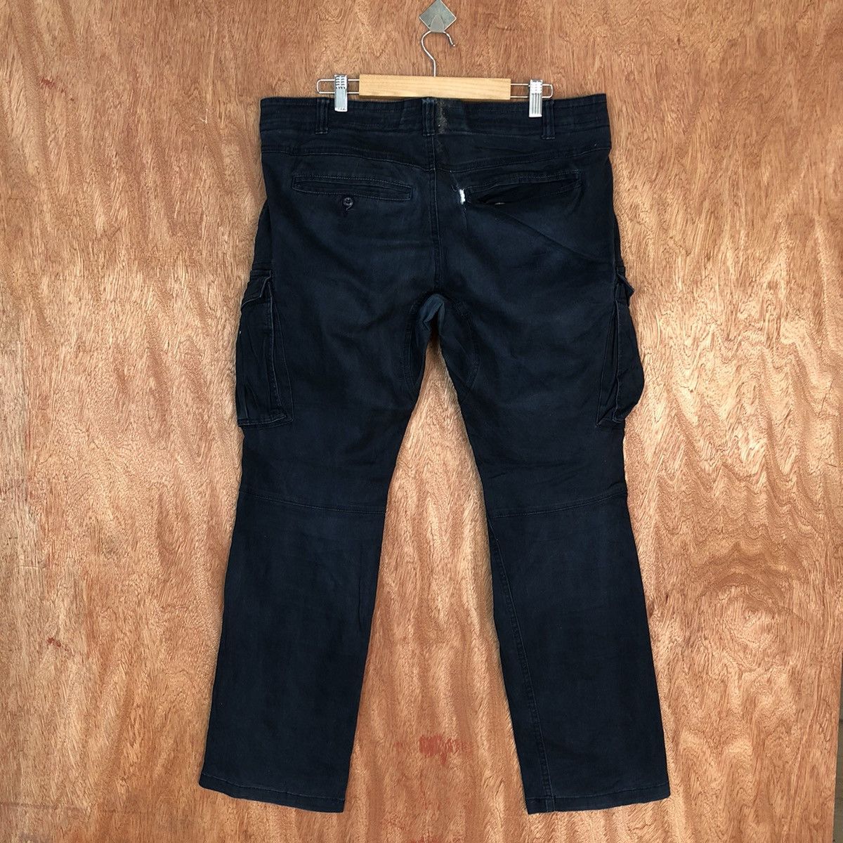 Faded Glory Geride Dark Blue Multipocket Cargo Pants #c939 Size US 33 - 9 Thumbnail