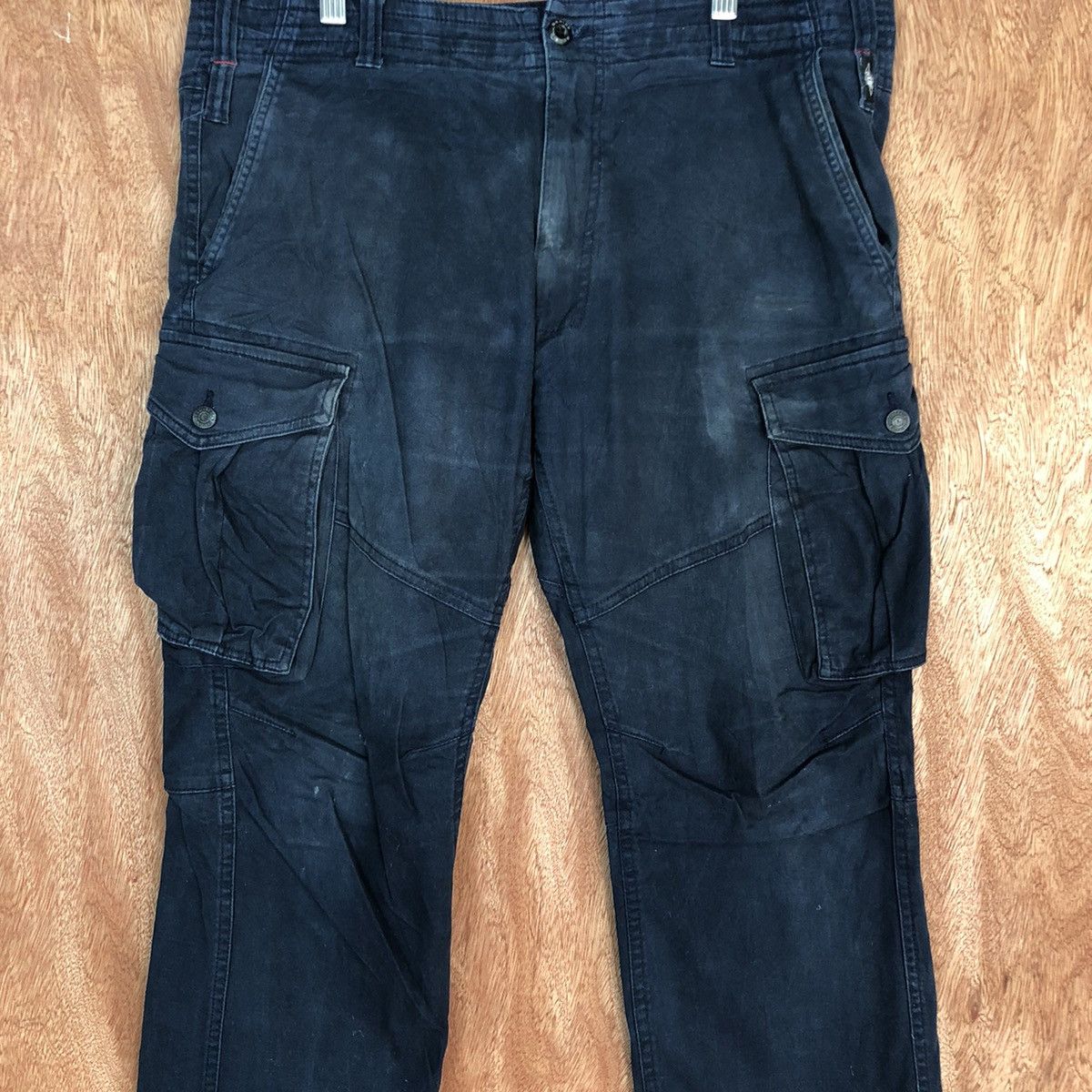 Faded Glory Geride Dark Blue Multipocket Cargo Pants #c939 Size US 33 - 4 Thumbnail