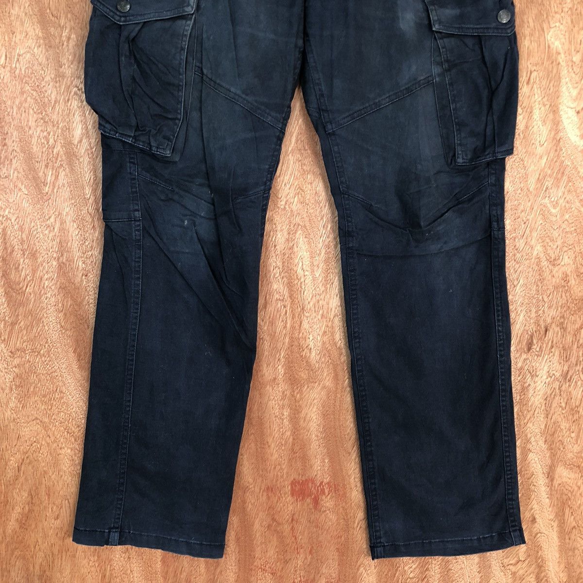 Faded Glory Geride Dark Blue Multipocket Cargo Pants #c939 Size US 33 - 3 Thumbnail