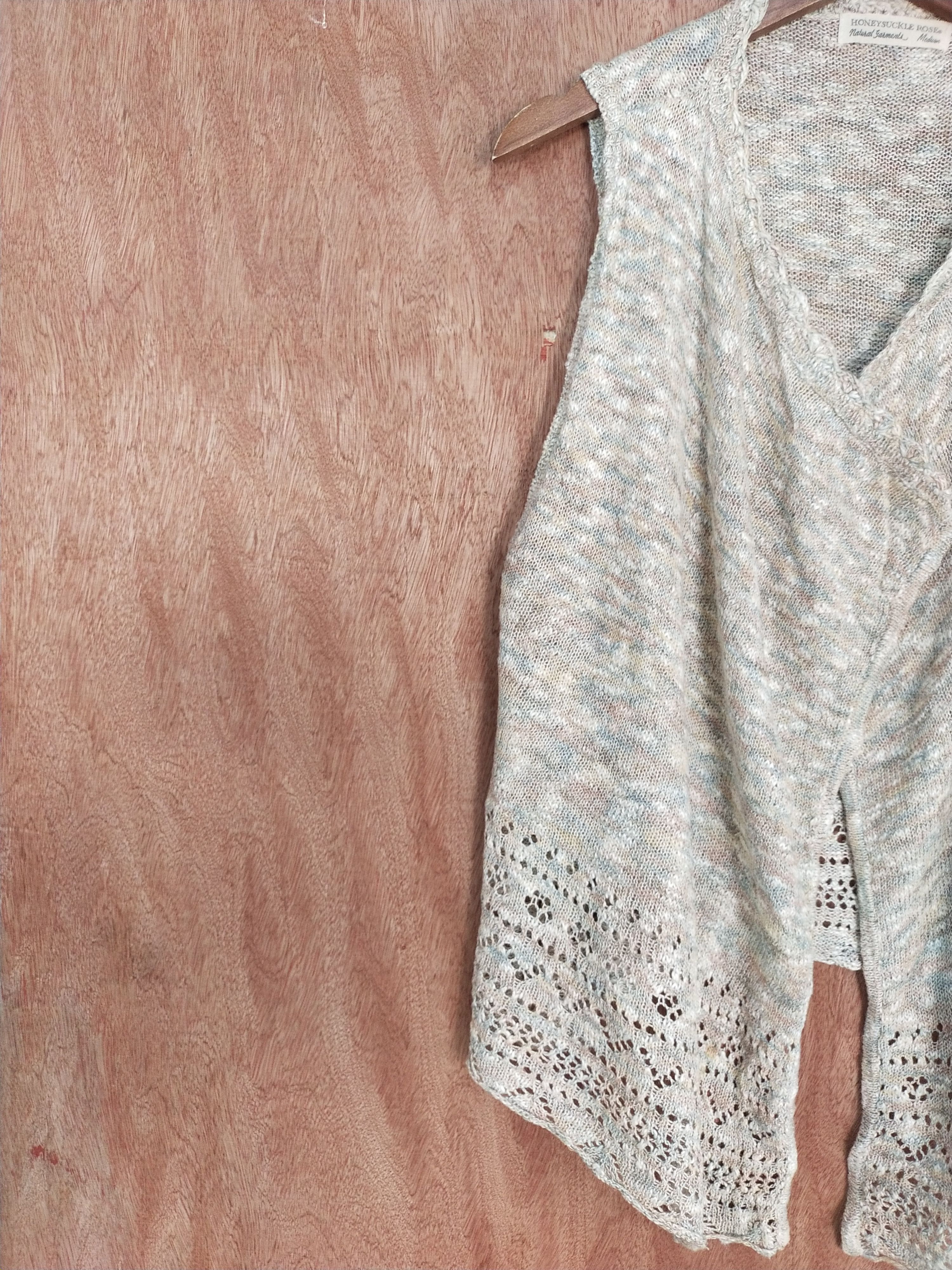 Homespun Knitwear Honeysuckle Rose crochet meshnet cardigan knitwear #S149 Size US S / EU 44-46 / 1 - 6 Thumbnail