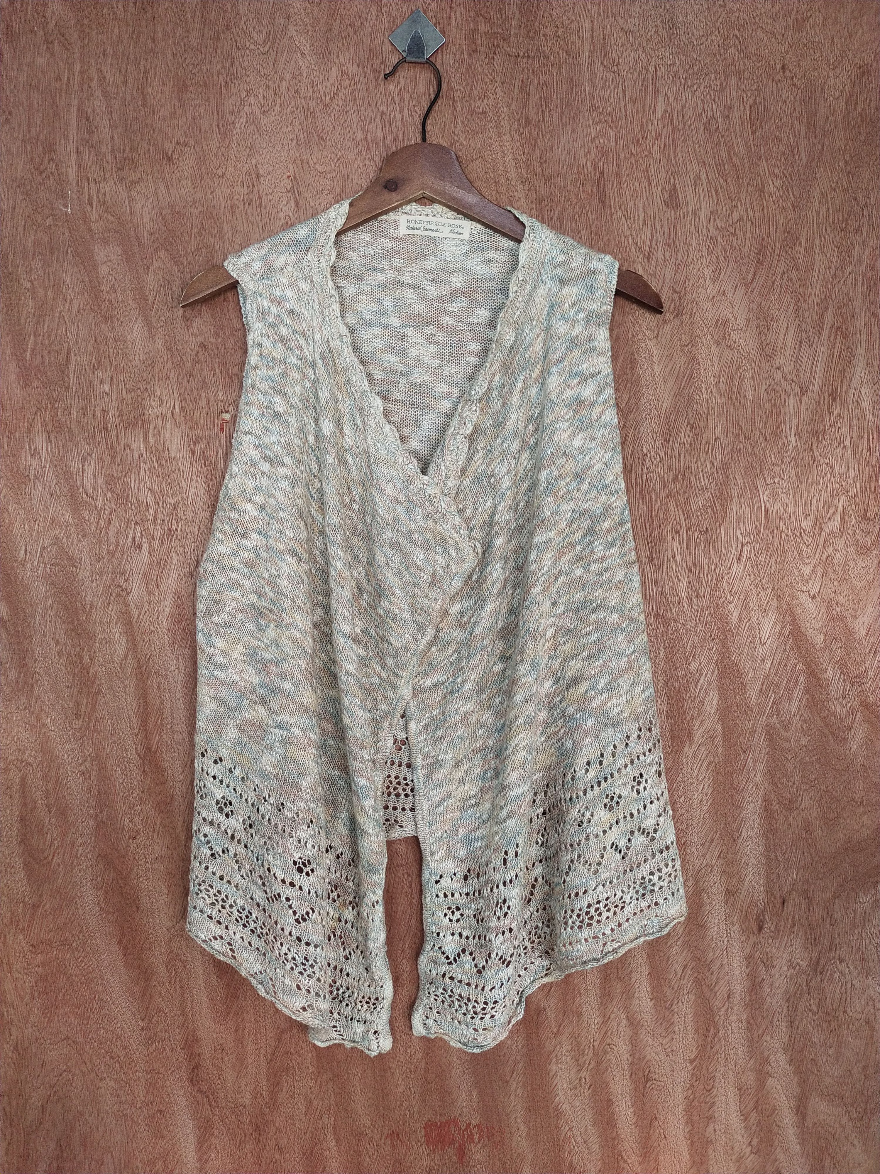 Homespun Knitwear Honeysuckle Rose crochet meshnet cardigan knitwear #S149 Size US S / EU 44-46 / 1 - 1 Thumbnail