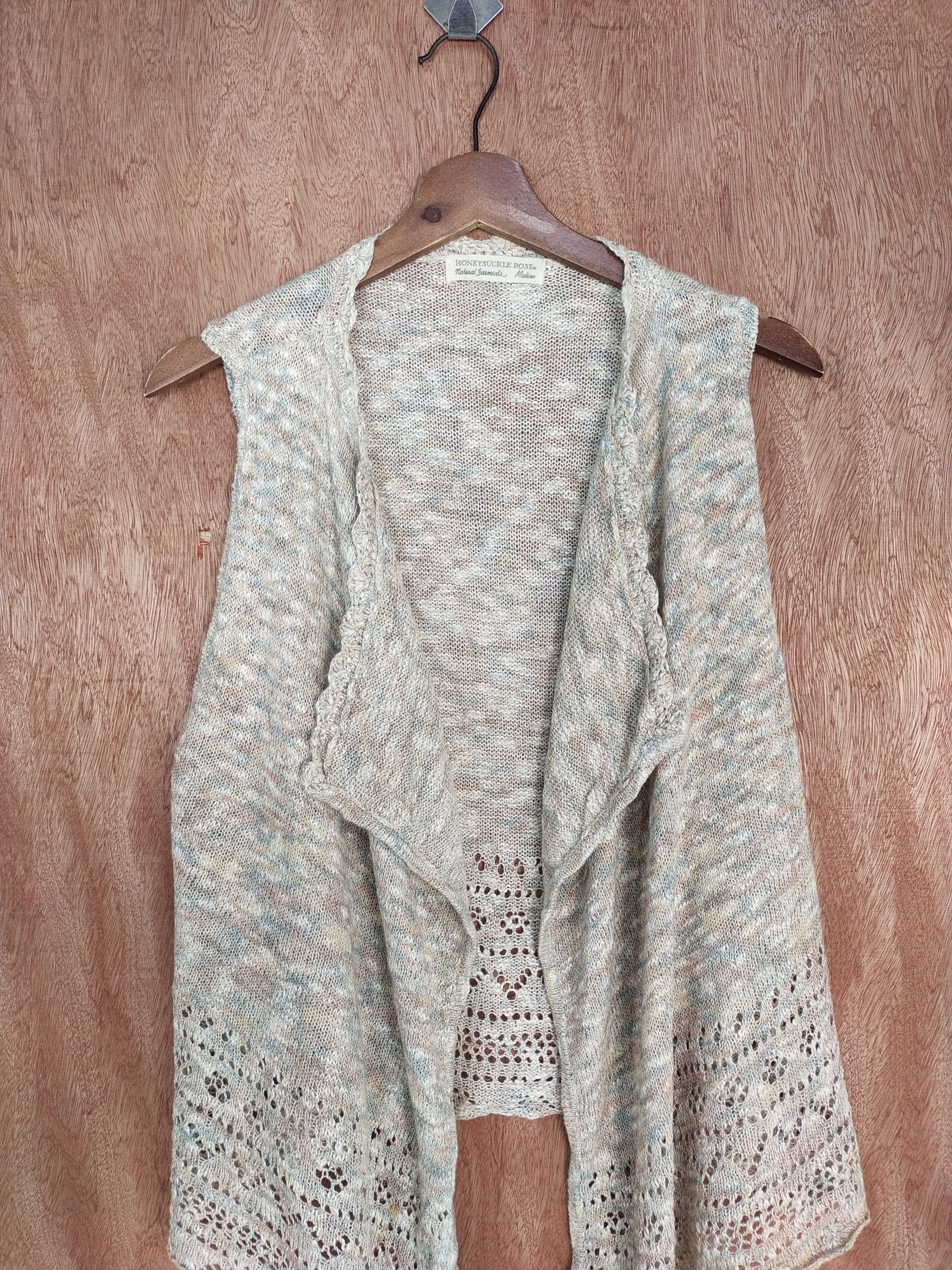 Homespun Knitwear Honeysuckle Rose crochet meshnet cardigan knitwear #S149 Size US S / EU 44-46 / 1 - 3 Thumbnail