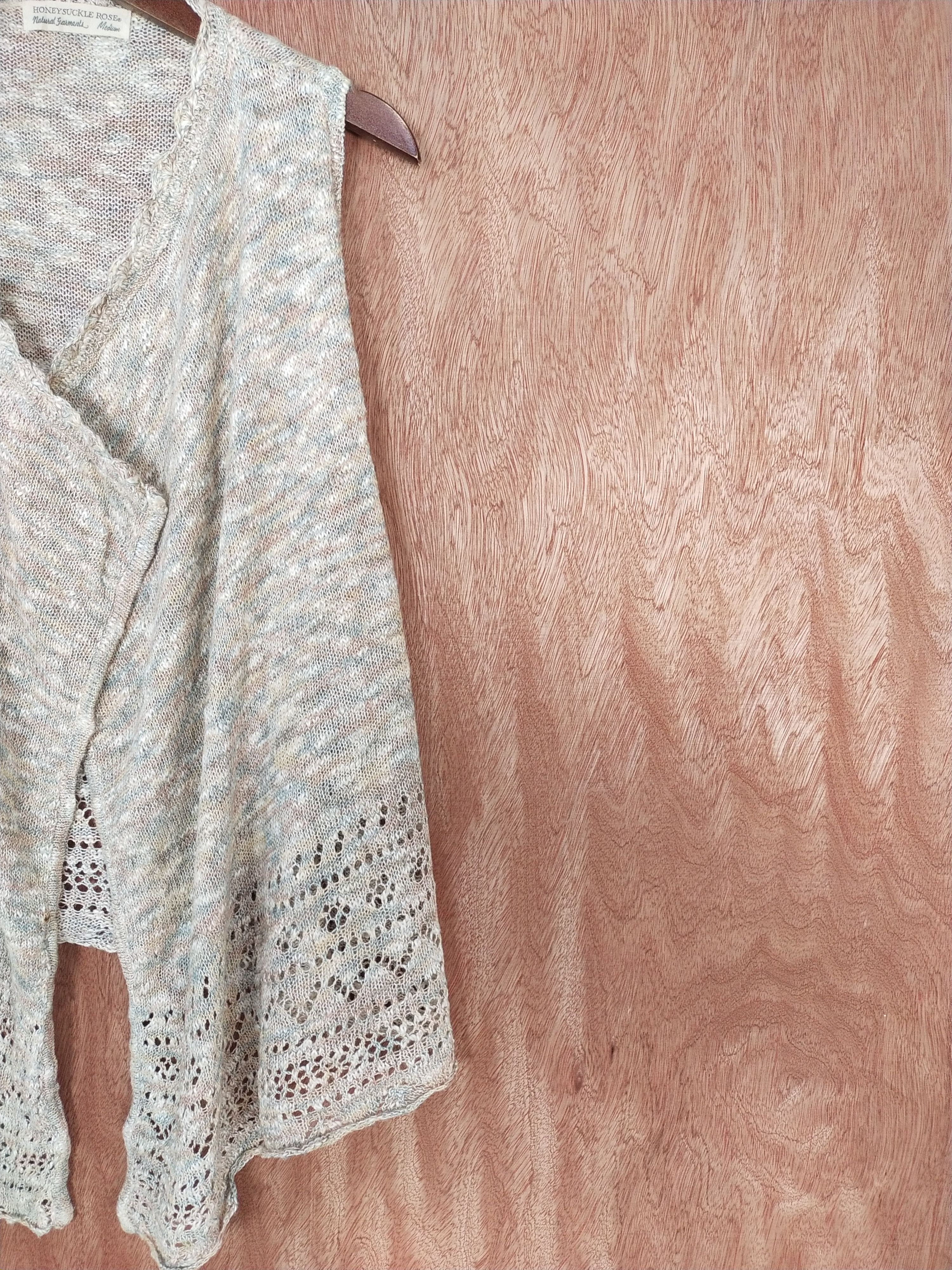 Homespun Knitwear Honeysuckle Rose crochet meshnet cardigan knitwear #S149 Size US S / EU 44-46 / 1 - 5 Thumbnail