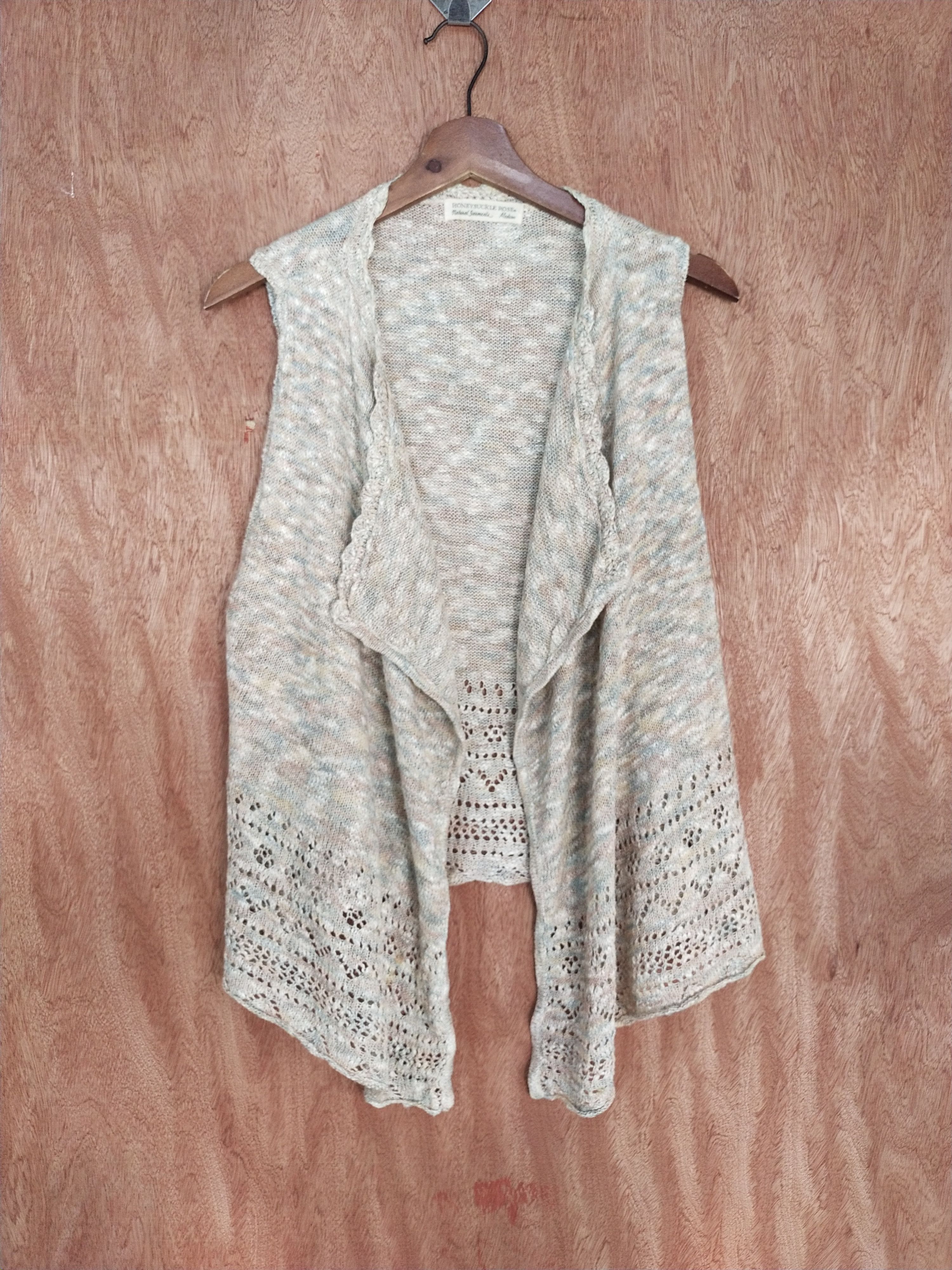Homespun Knitwear Honeysuckle Rose crochet meshnet cardigan knitwear #S149 Size US S / EU 44-46 / 1 - 2 Thumbnail