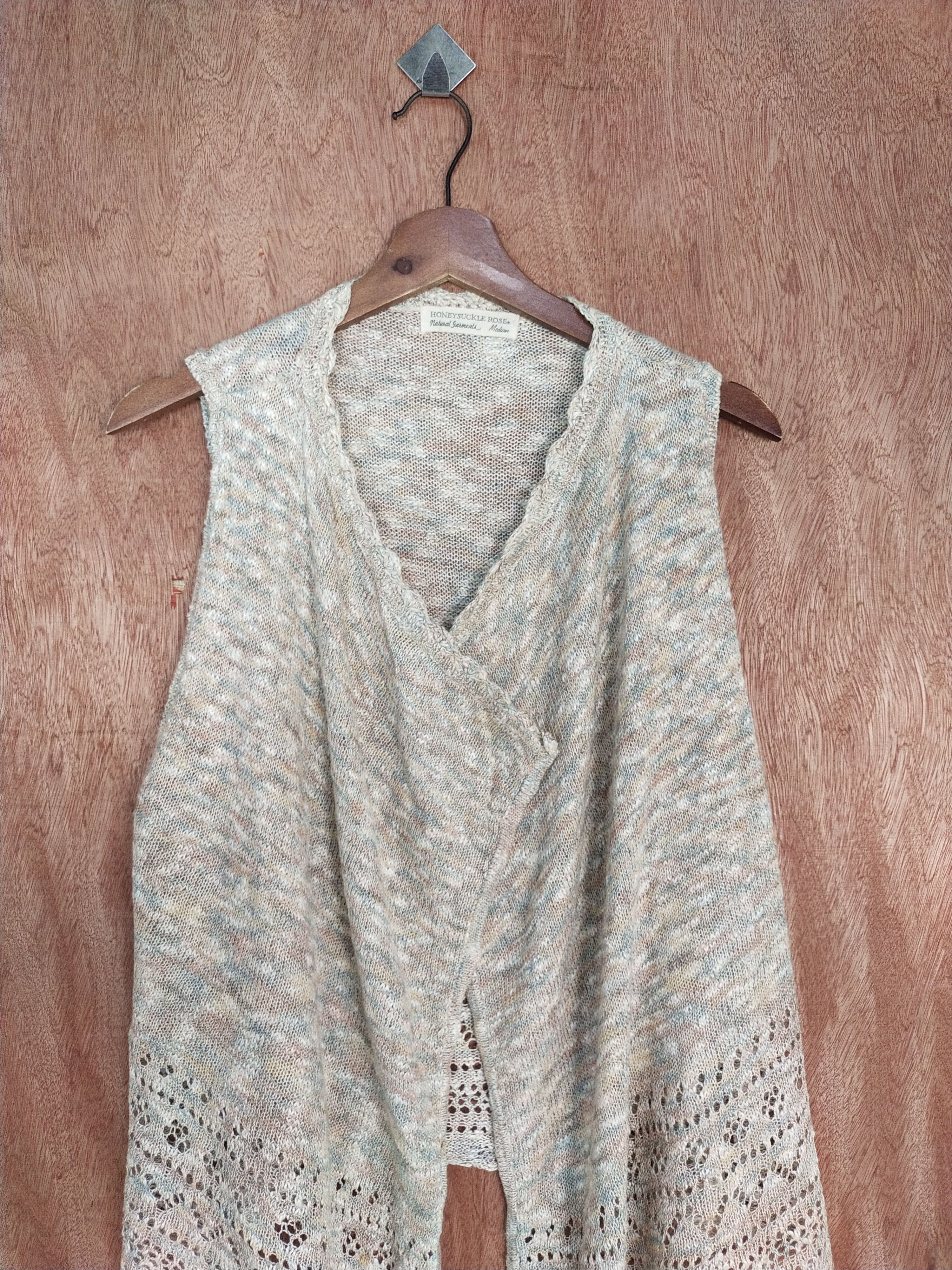 Homespun Knitwear Honeysuckle Rose crochet meshnet cardigan knitwear #S149 Size US S / EU 44-46 / 1 - 4 Thumbnail