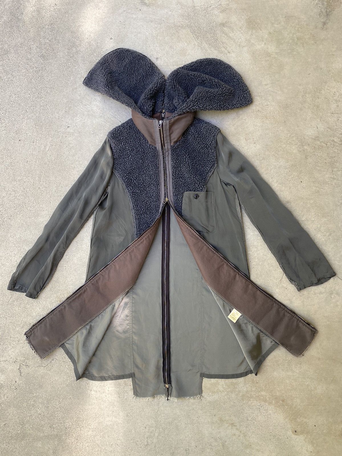 Japanese Brand The Viridi-Anne Fleece Lined Zip Hooded Coat Size US M / EU 48-50 / 2 - 2 Thumbnail
