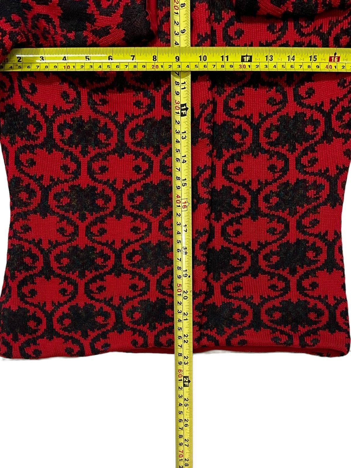 Vintage × Yves Saint Laurent VTG YVES SAINT LAURENT TRICOT HOUNDSTOOTH FLORA CARDIGAN Size S / US 4 / IT 40 - 17 Thumbnail
