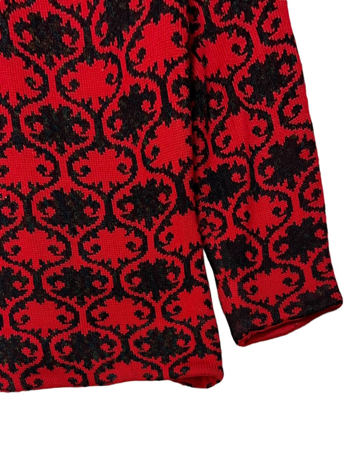 Vintage × Yves Saint Laurent VTG YVES SAINT LAURENT TRICOT HOUNDSTOOTH FLORA CARDIGAN Size S / US 4 / IT 40 - 11 Thumbnail