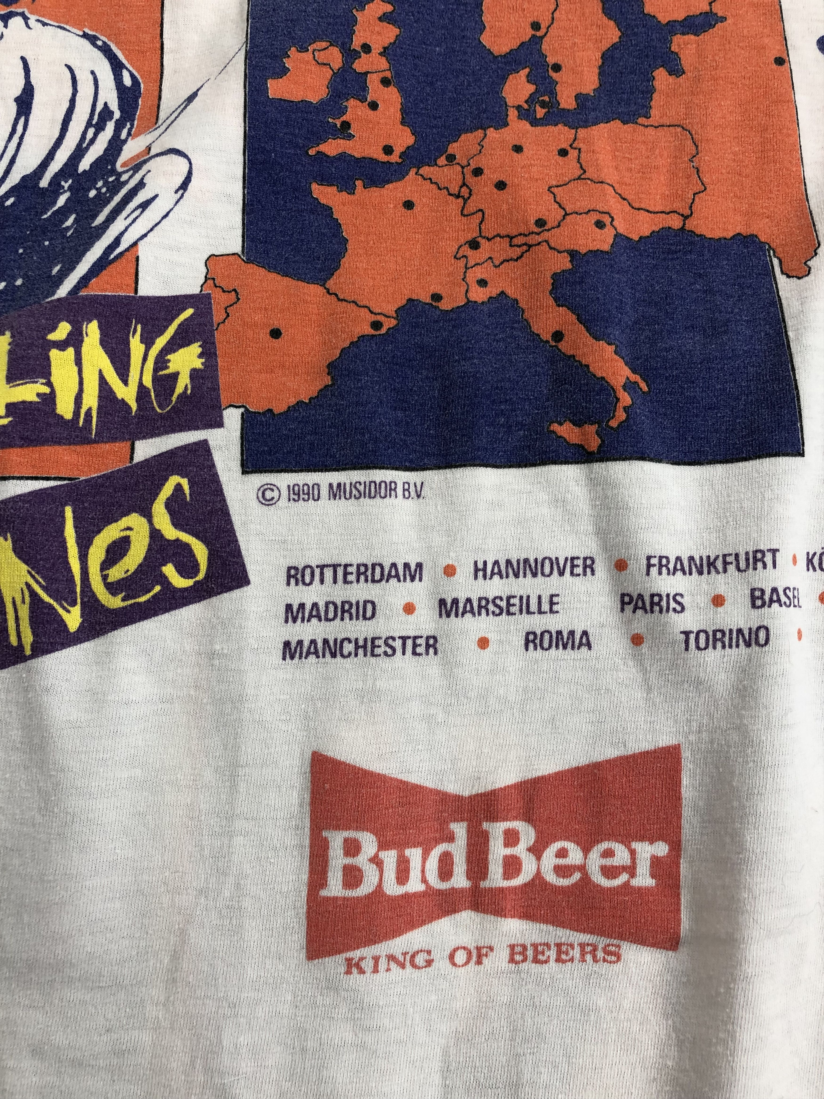 Band Tees Vintage 1990 Rolling Stones Urban Jungle (Pink Floyd) Size US XL / EU 56 / 4 - 12 Thumbnail