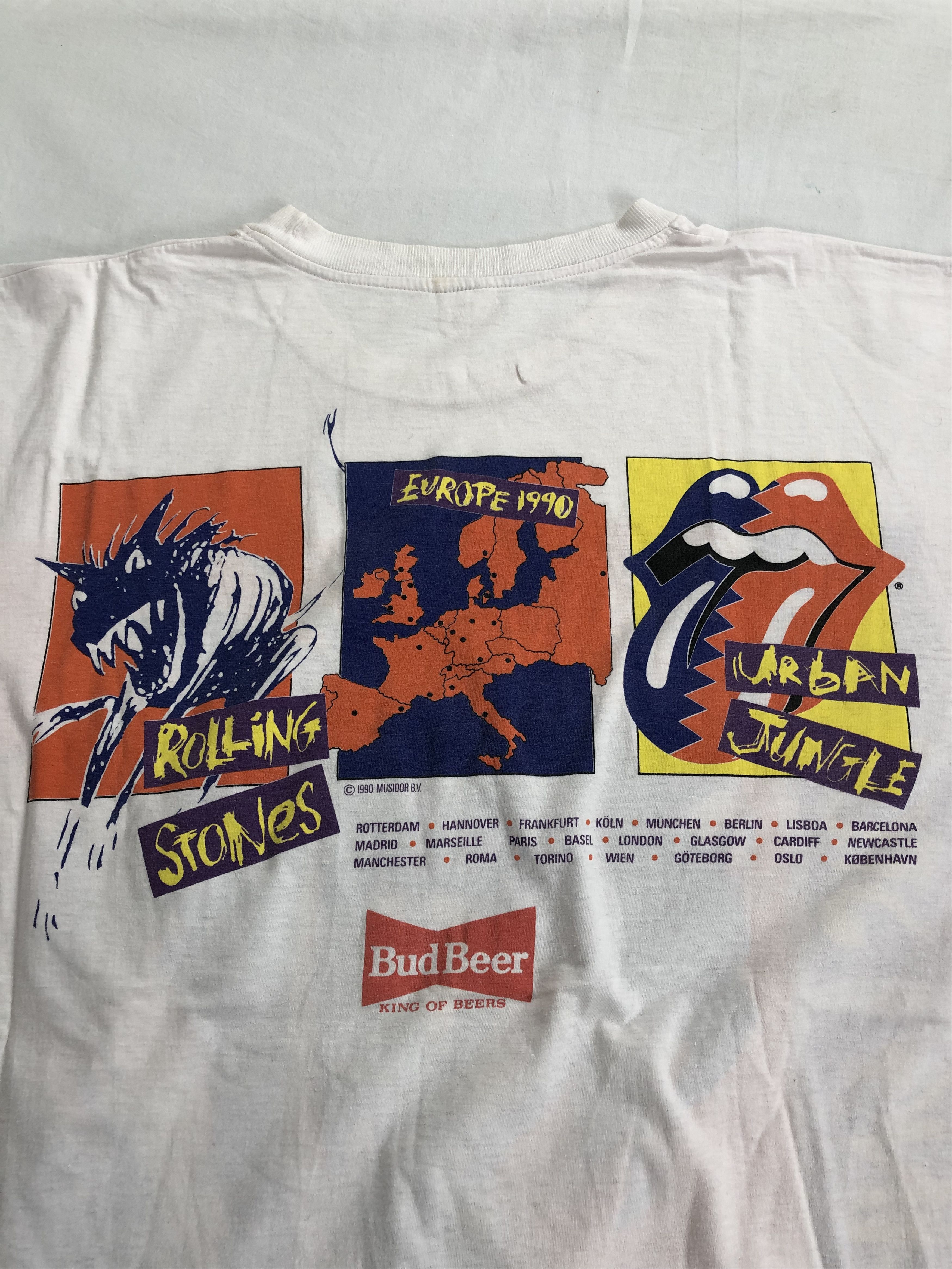 Band Tees Vintage 1990 Rolling Stones Urban Jungle (Pink Floyd) Size US XL / EU 56 / 4 - 11 Thumbnail