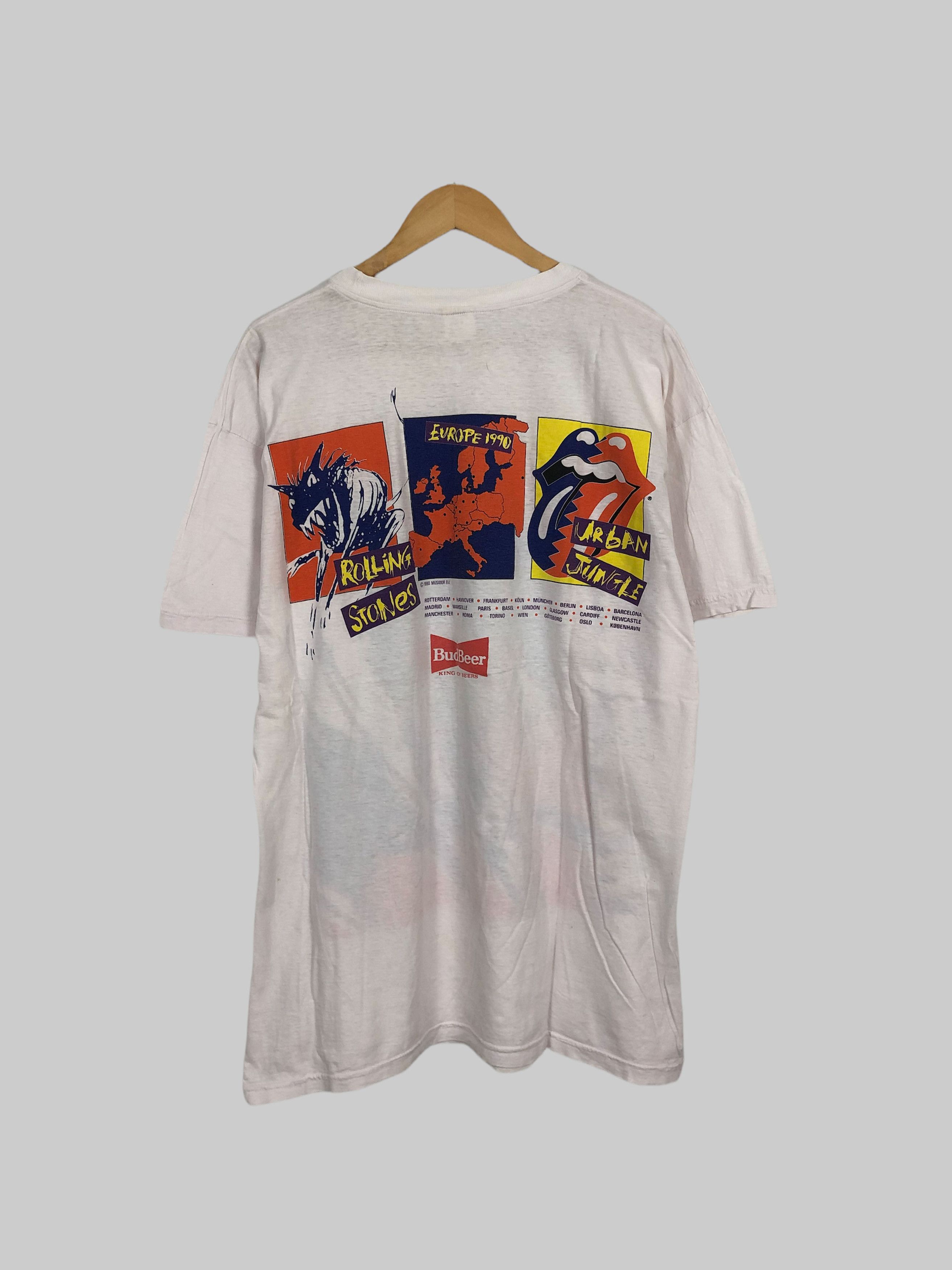 Band Tees Vintage 1990 Rolling Stones Urban Jungle (Pink Floyd) Size US XL / EU 56 / 4 - 2 Thumbnail