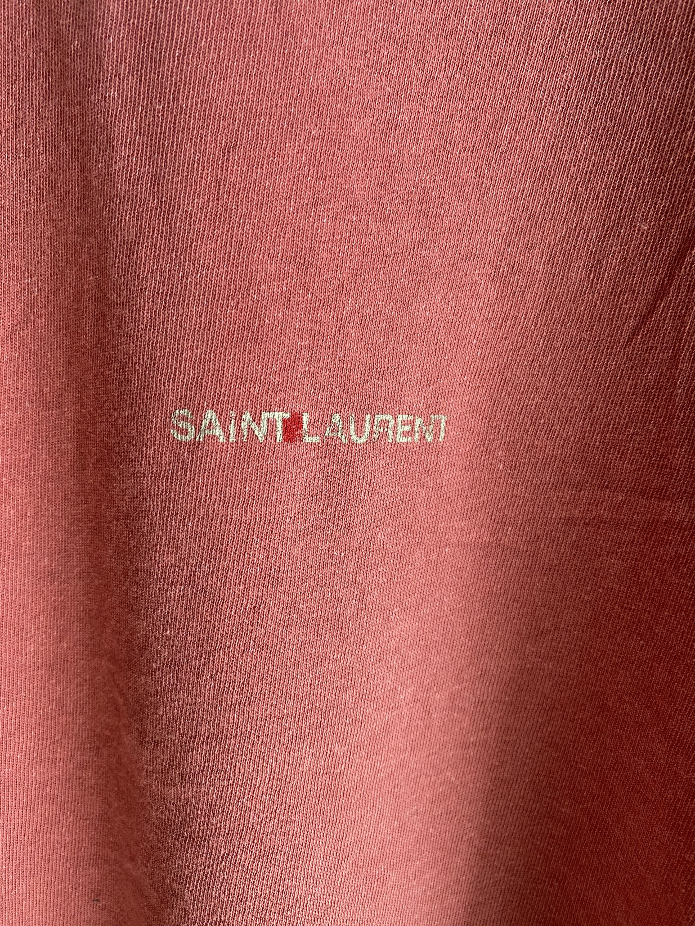 Saint Laurent Paris Rare Size XXL Distressed Logo Tee Size US XXL / EU 58 / 5 - 3 Thumbnail