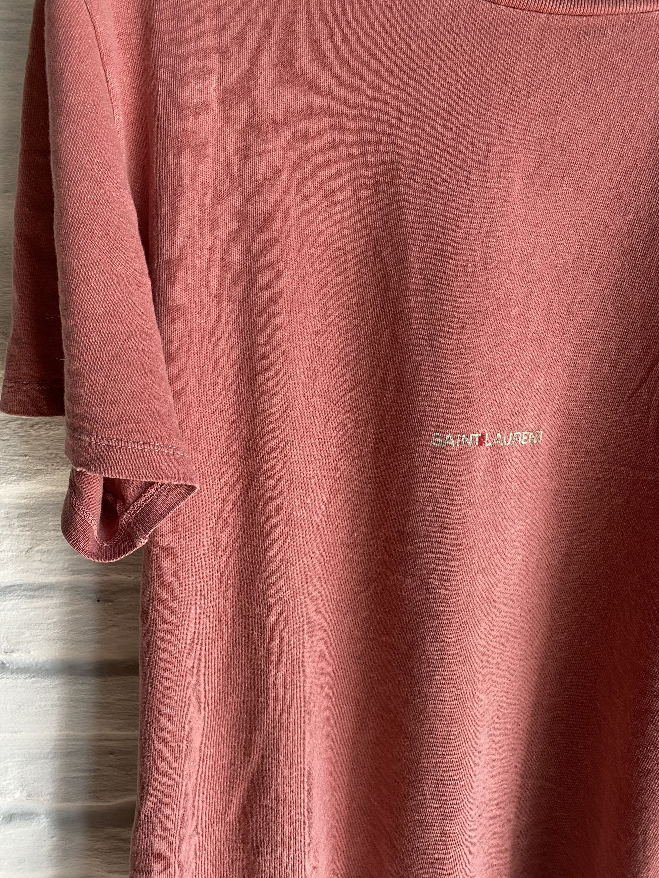 Saint Laurent Paris Rare Size XXL Distressed Logo Tee Size US XXL / EU 58 / 5 - 2 Thumbnail