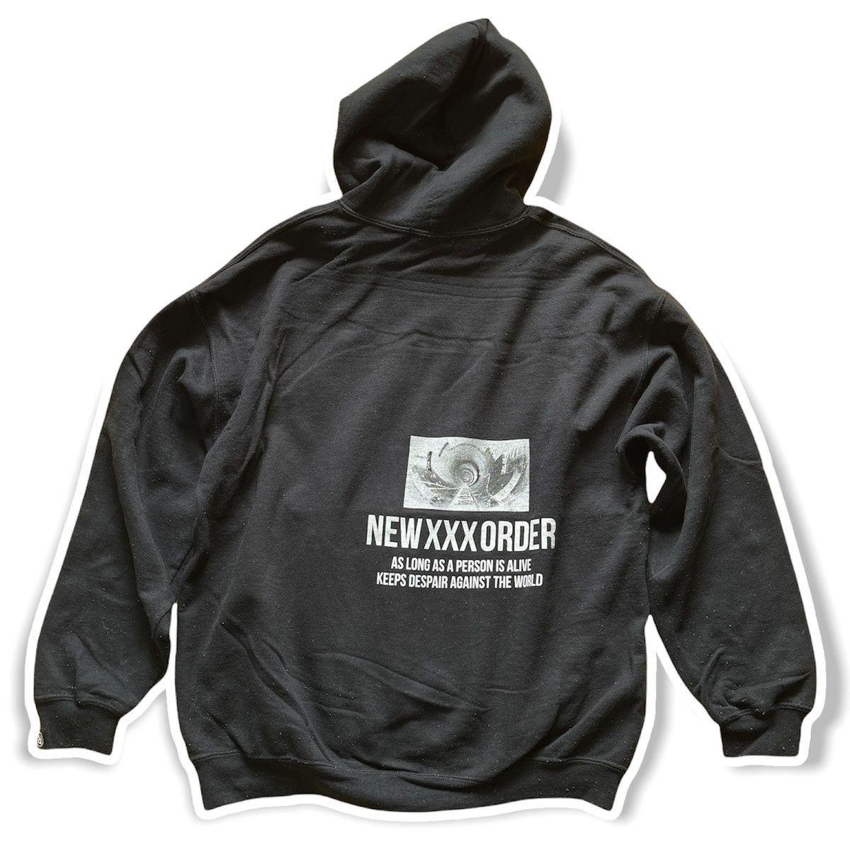 image of Freemason Suprate Illuminati New World Order Hoodie in Black, Men's (Size Large)