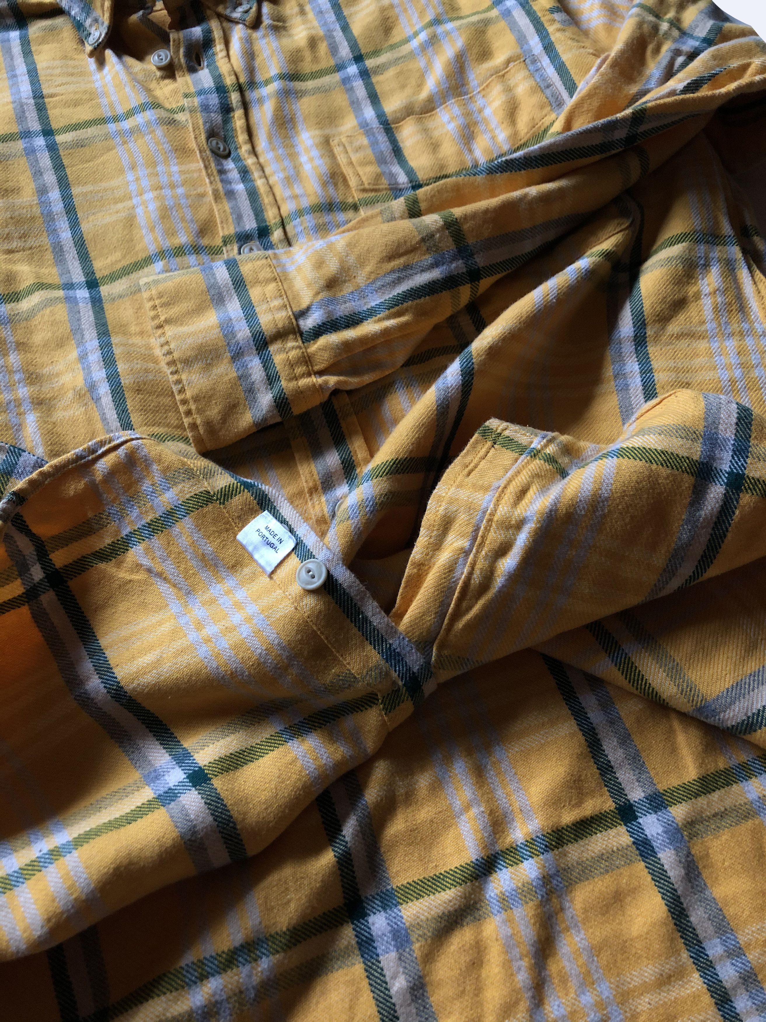 Gant GANT USA Rough Twill Flannel Heavy Yellow Shirt Size US L / EU 52-54 / 3 - 9 Thumbnail