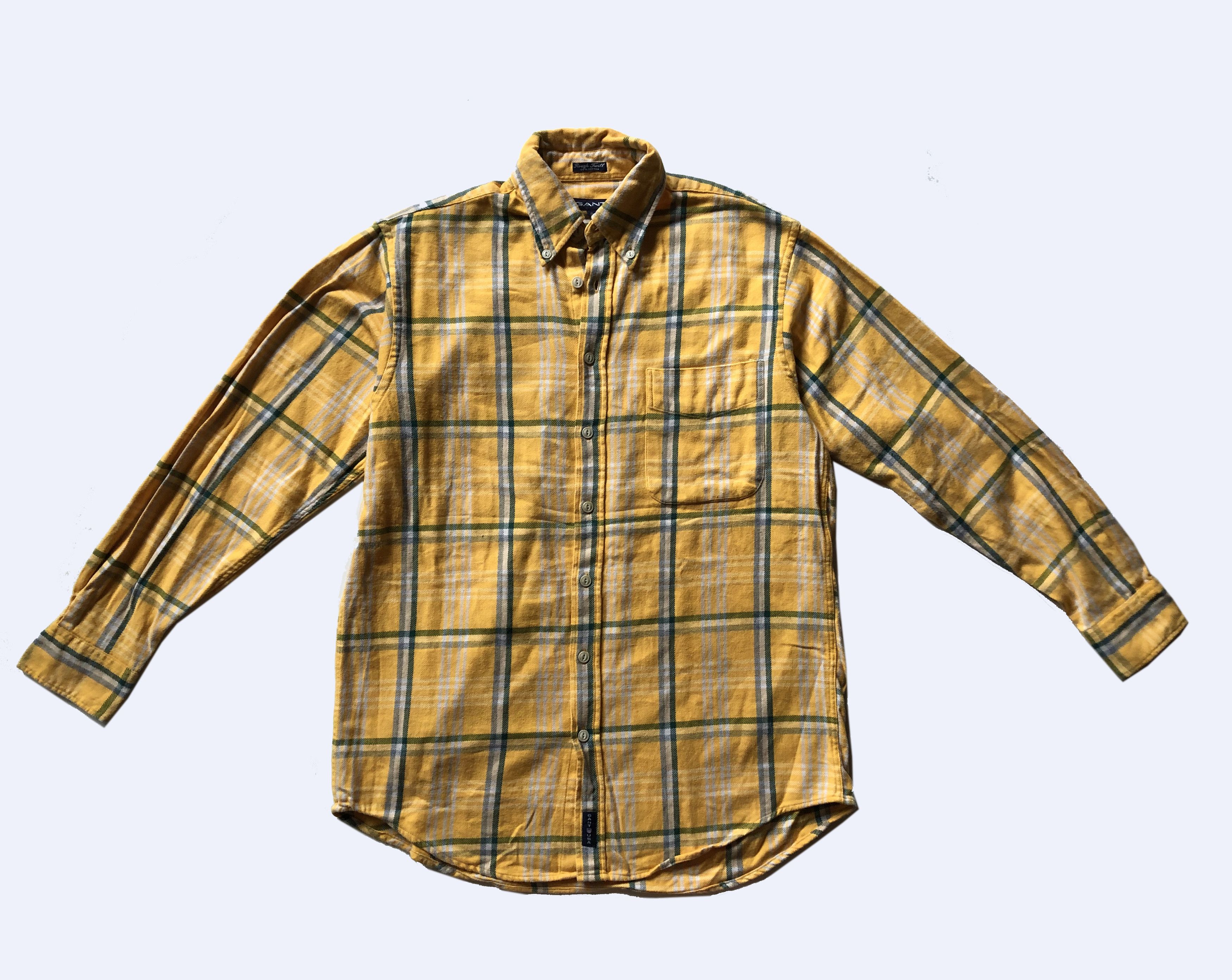 Gant GANT USA Rough Twill Flannel Heavy Yellow Shirt Size US L / EU 52-54 / 3 - 1 Thumbnail