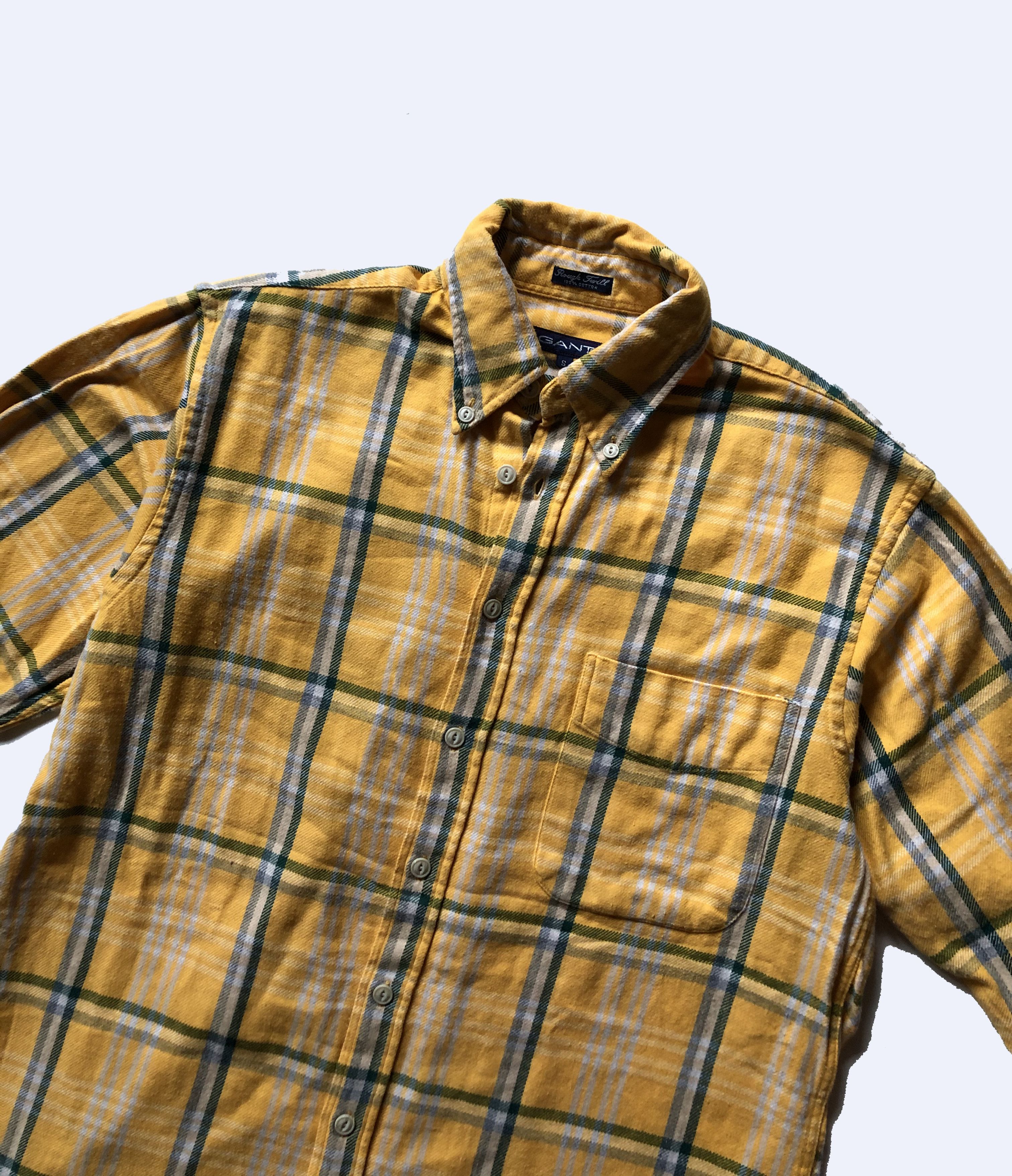 Gant GANT USA Rough Twill Flannel Heavy Yellow Shirt Size US L / EU 52-54 / 3 - 3 Thumbnail