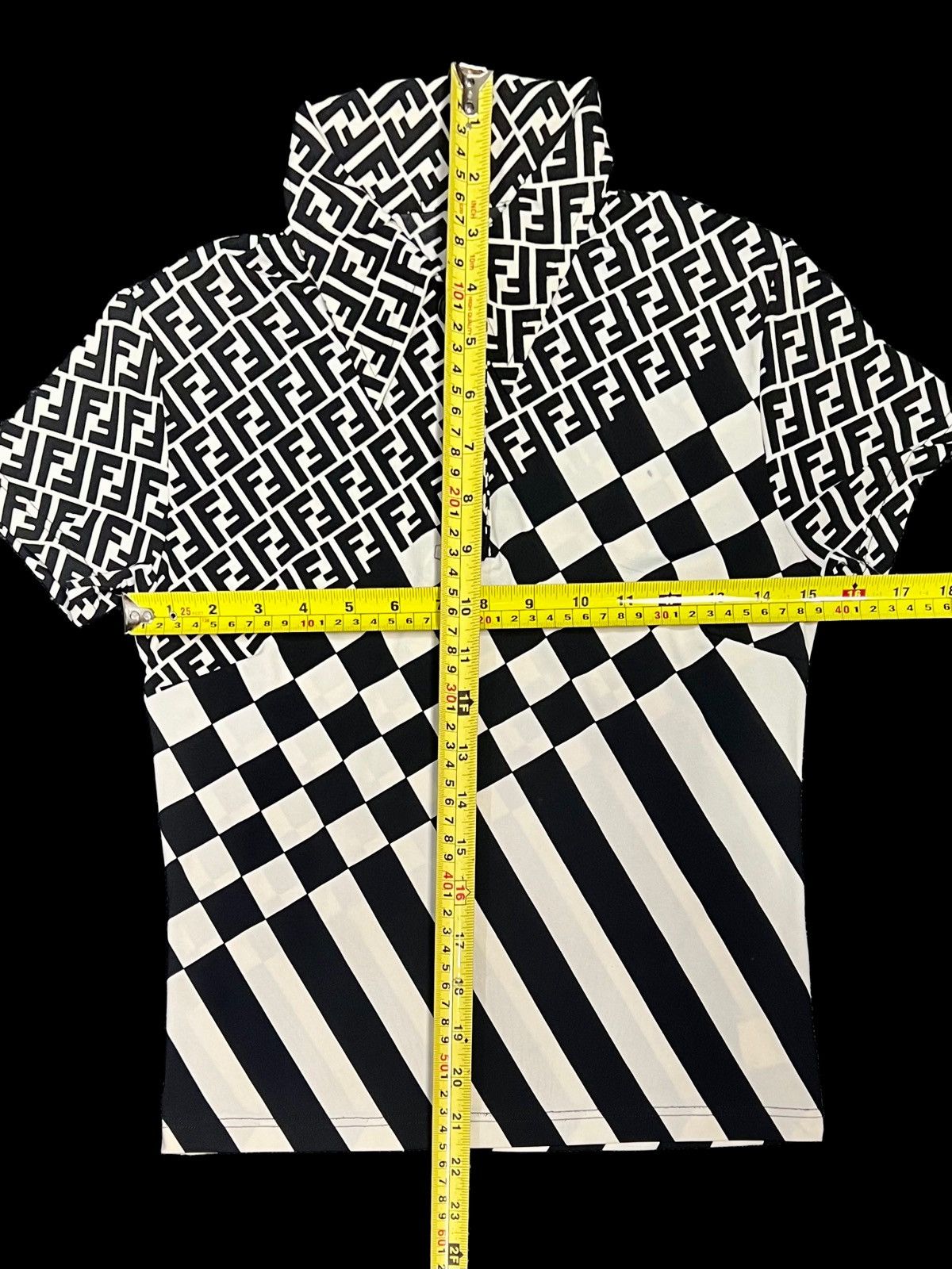 Fendi VINTAGE POLO FENDI BLACK&TAN FF MONOGRAM ( KIDS SIZE ) Size US XXS / EU 40 - 15 Thumbnail