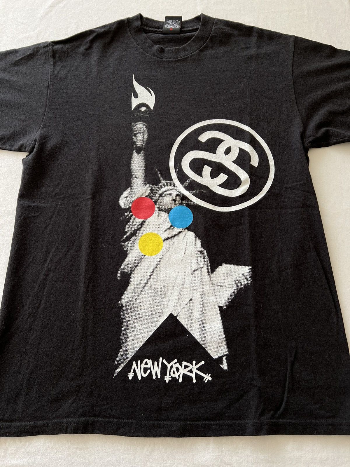 Stussy Vintage 2000s Stussy Statue Liberty NYC New York Black Tee Size US M / EU 48-50 / 2 - 7 Thumbnail