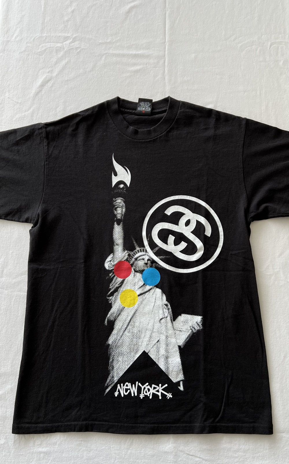 Stussy Vintage 2000s Stussy Statue Liberty NYC New York Black Tee Size US M / EU 48-50 / 2 - 5 Thumbnail