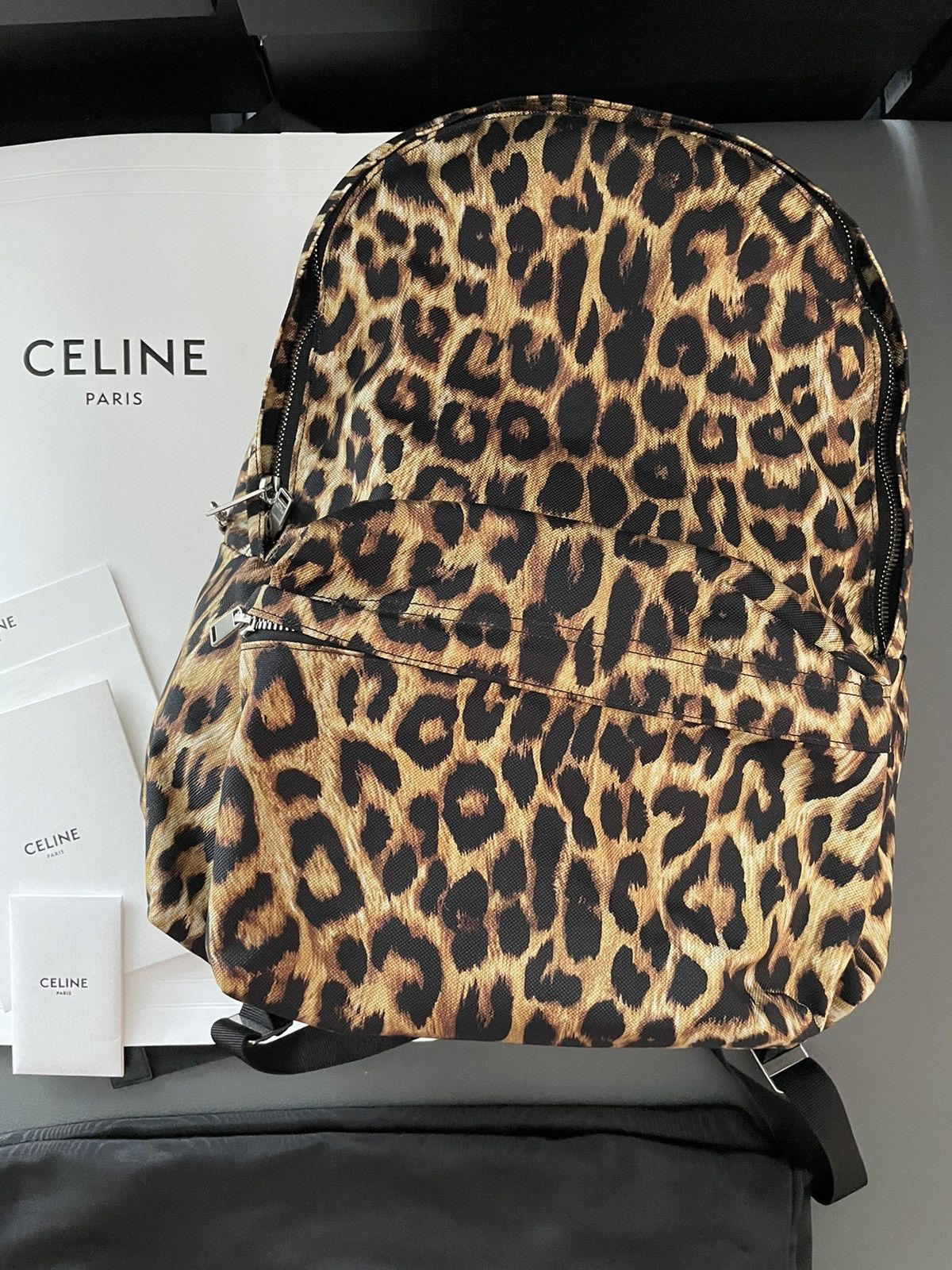 Celine × Hedi Slimane Rare Sold Out Runway Leopard Backpack Limited Edition NEW Size ONE SIZE - 8 Thumbnail
