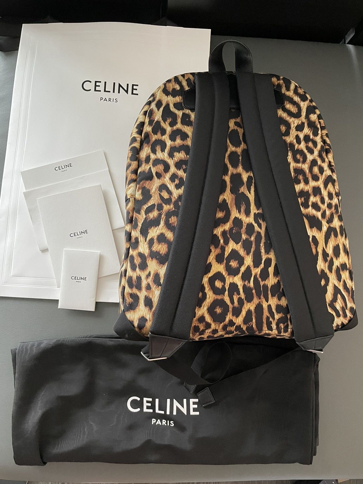 Celine × Hedi Slimane Rare Sold Out Runway Leopard Backpack Limited Edition NEW Size ONE SIZE - 2 Thumbnail
