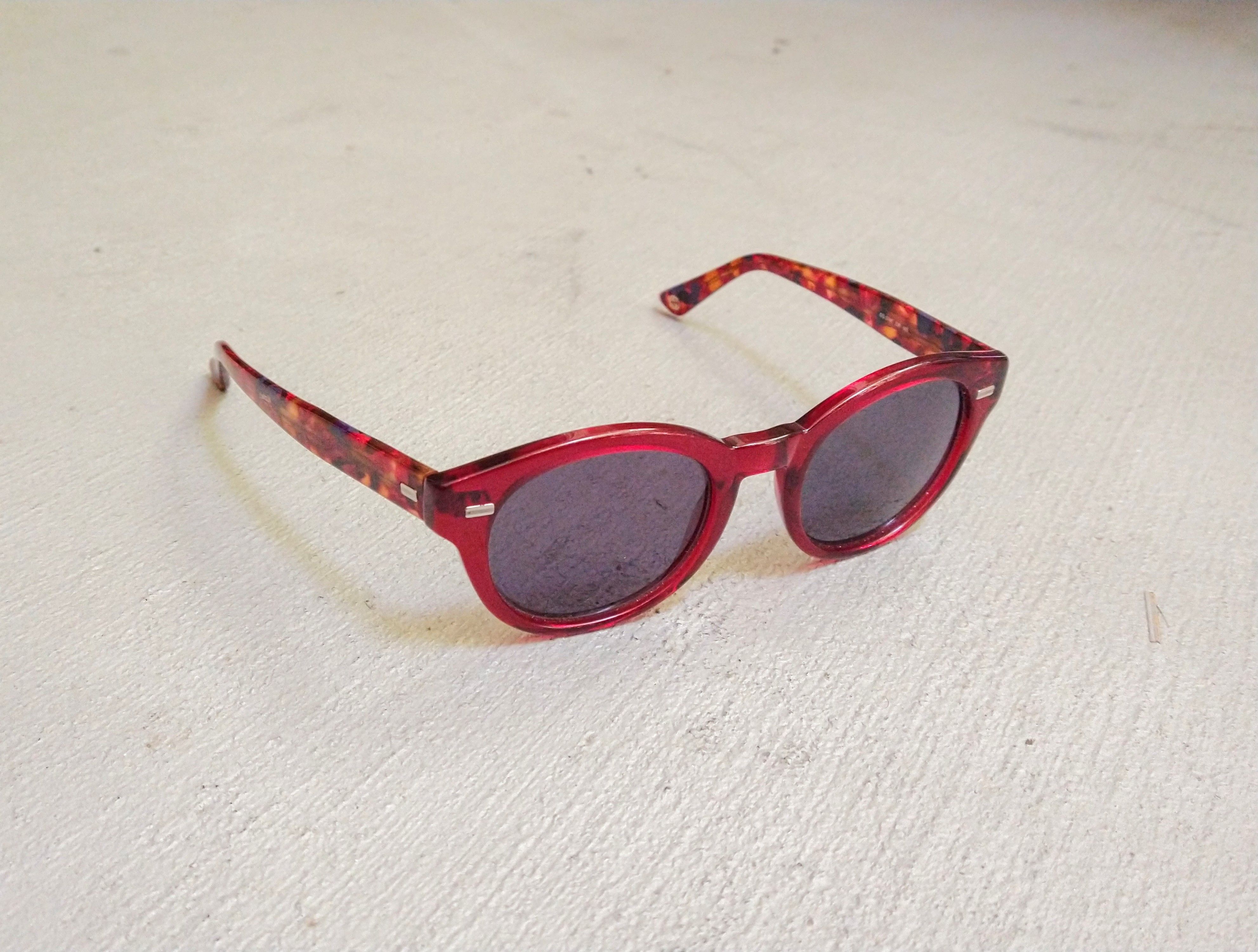 image of Gucci Sunglasses Gg3746 Red Havana Tortoise Blue Lens in Red/Blue, Men's
