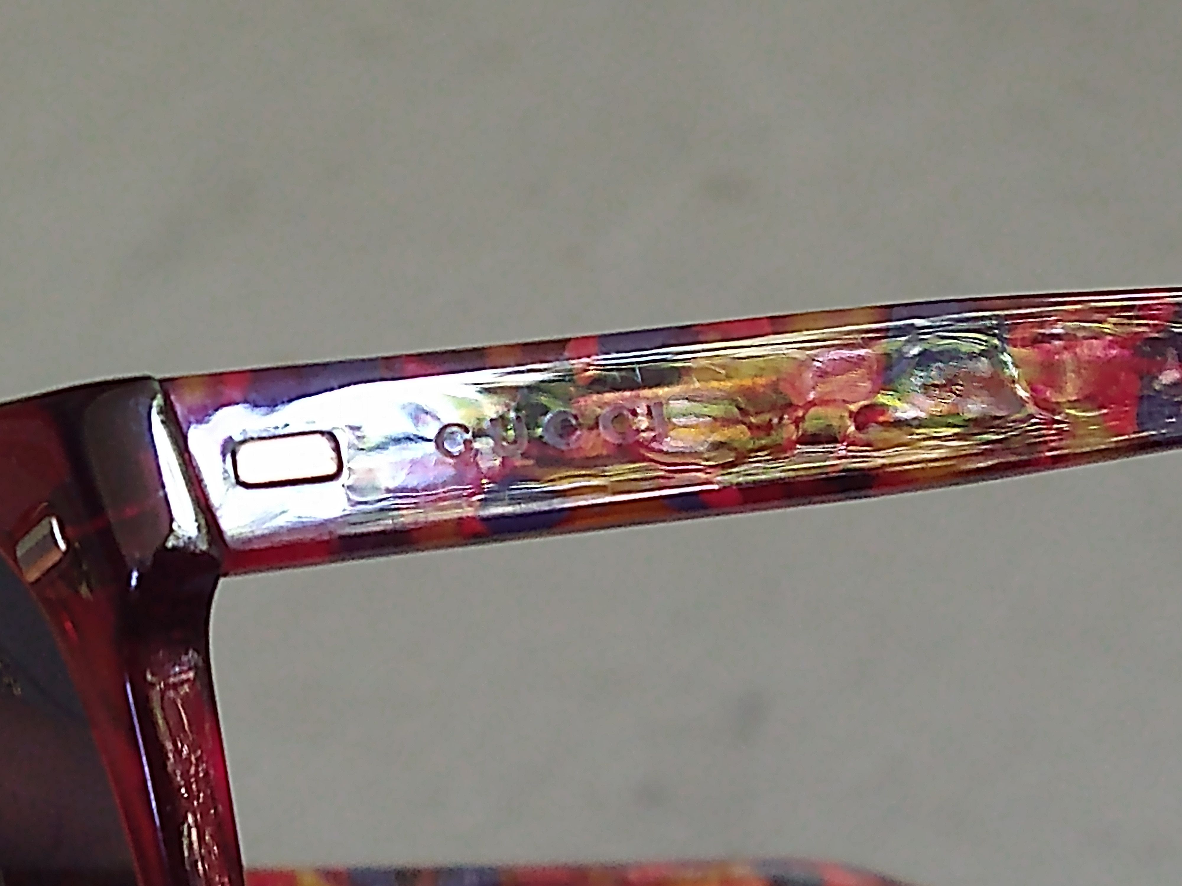 Gucci Gucci Sunglasses GG3746 Red Havana Tortoise Blue Lens Size ONE SIZE - 5 Thumbnail