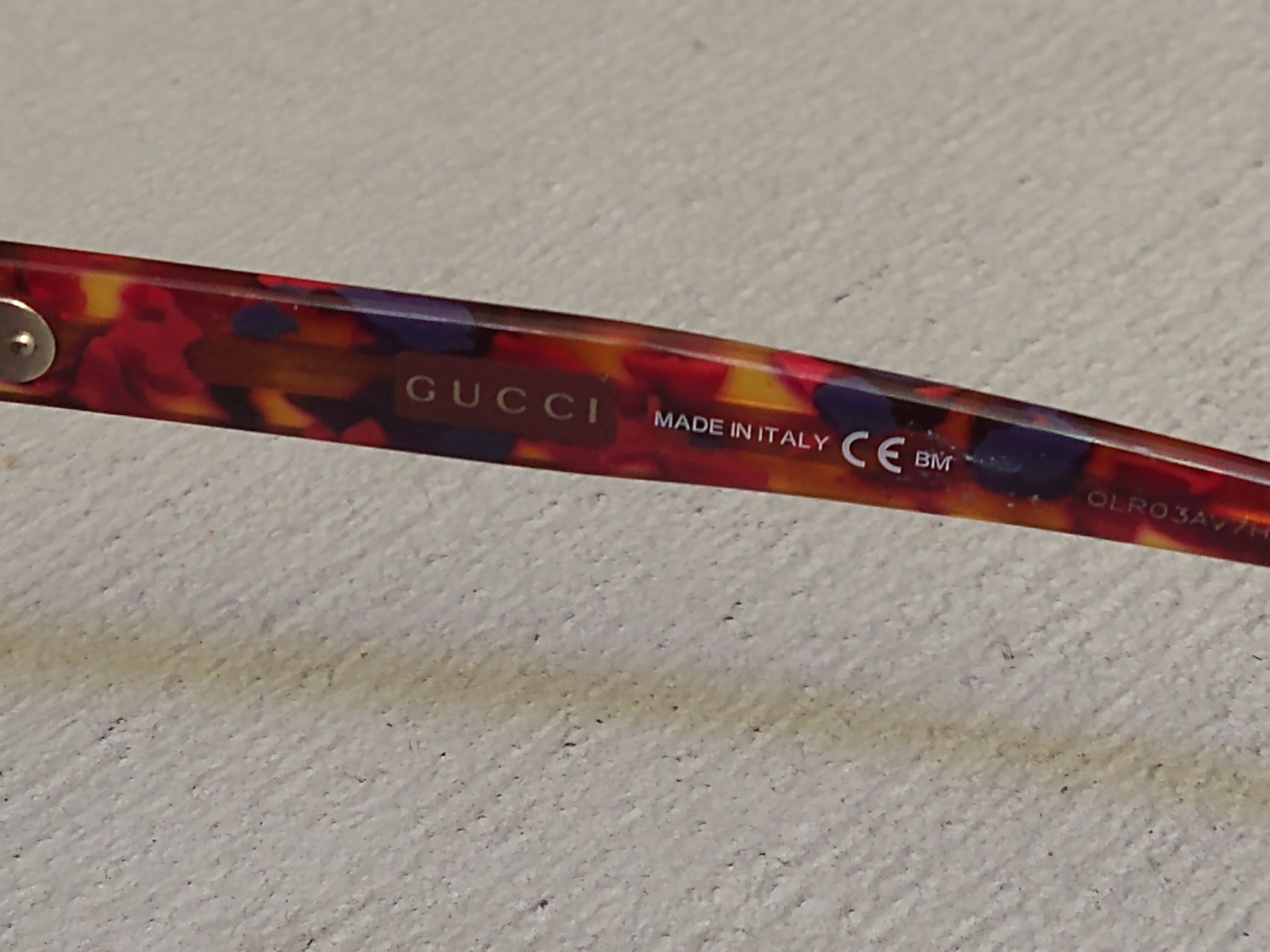 Gucci Gucci Sunglasses GG3746 Red Havana Tortoise Blue Lens Size ONE SIZE - 9 Thumbnail
