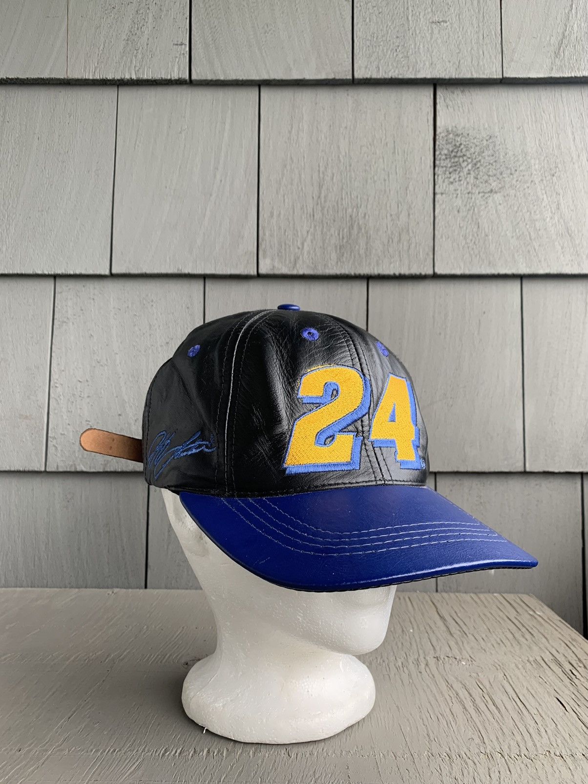 NASCAR × Vintage Vintage Leather Baseball Cap NASCAR Jeff Gordon 24 USA Size ONE SIZE - 12 Thumbnail