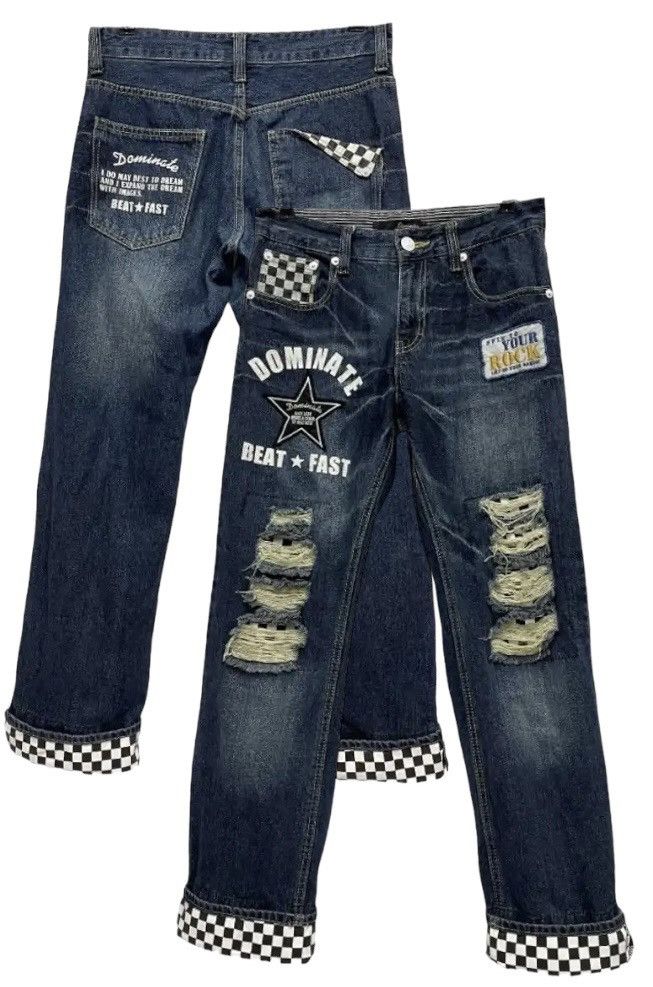 FYE🔥DOMINATE BEAT*FAST Handcrafted Distressed Ripped Denim