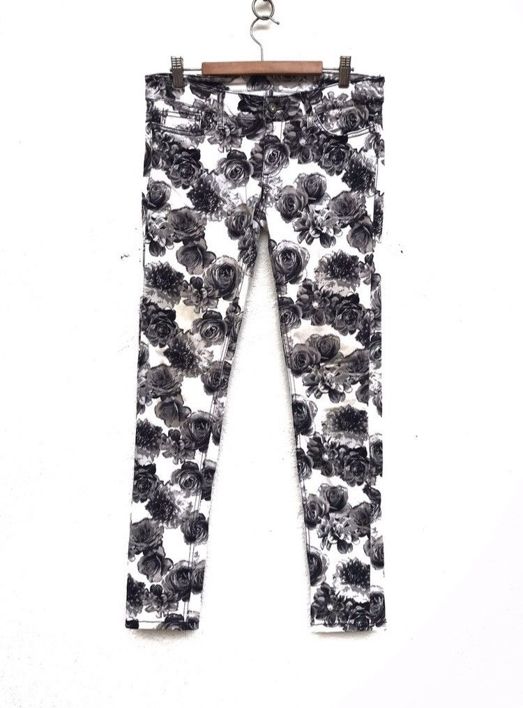 Vintage 🔥Very Nice Rose Pattern Slim Fit Pants Size US 29 - 1 Thumbnail