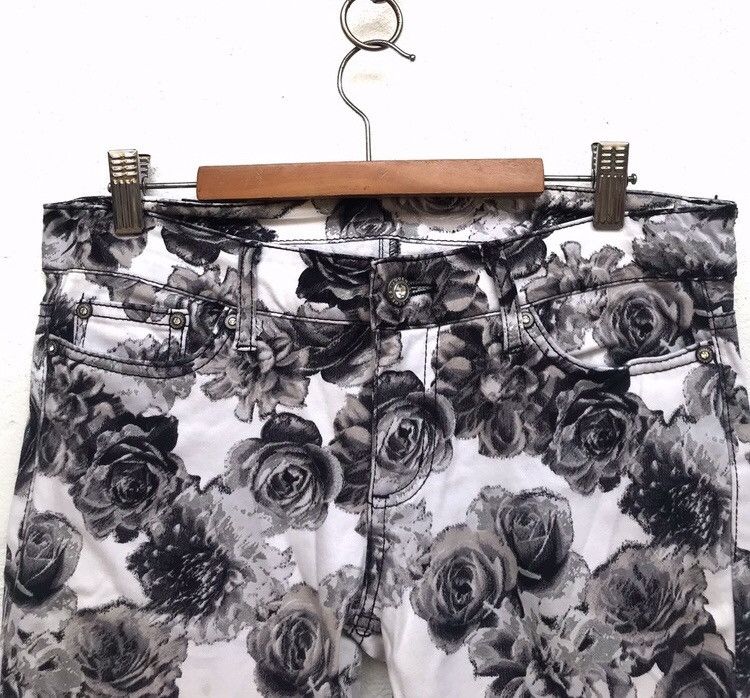 Vintage 🔥Very Nice Rose Pattern Slim Fit Pants Size US 29 - 3 Thumbnail