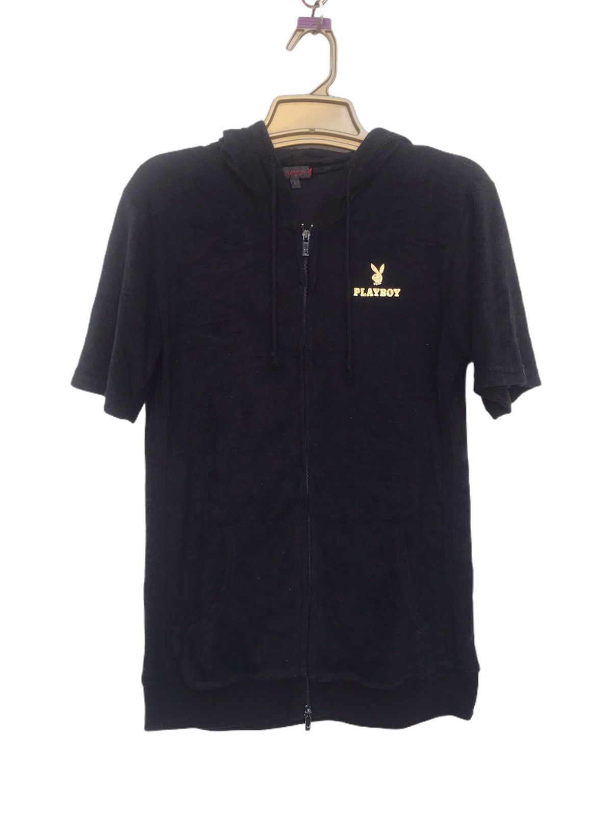 Playboy × Vintage 🔥Playboy Short Sleeve Zipper Sweatshirts Gold Logo Size US S / EU 44-46 / 1 - 2 Thumbnail