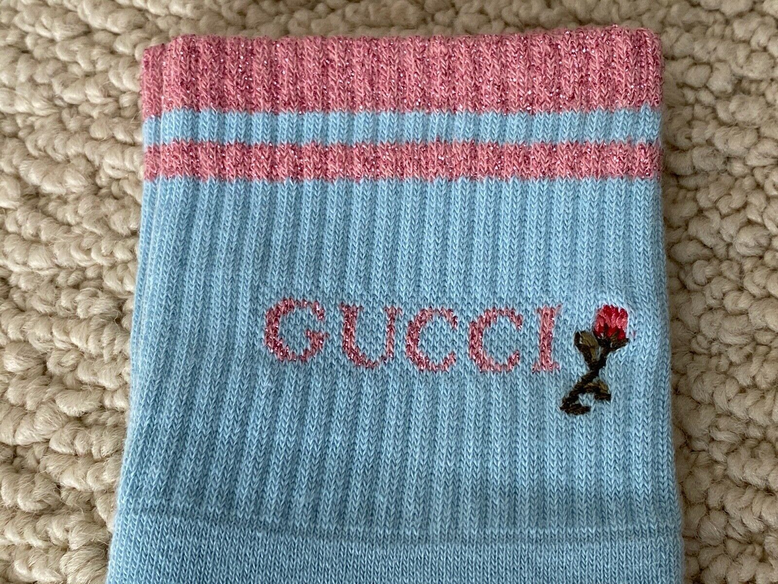 Gucci Socks in Blue & Pink Size ONE SIZE - 7 Thumbnail