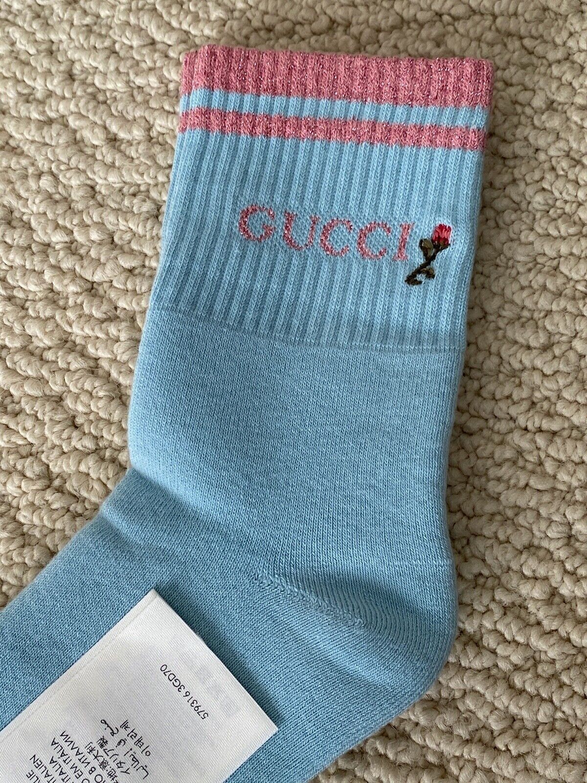 Gucci Socks in Blue & Pink Size ONE SIZE - 4 Thumbnail