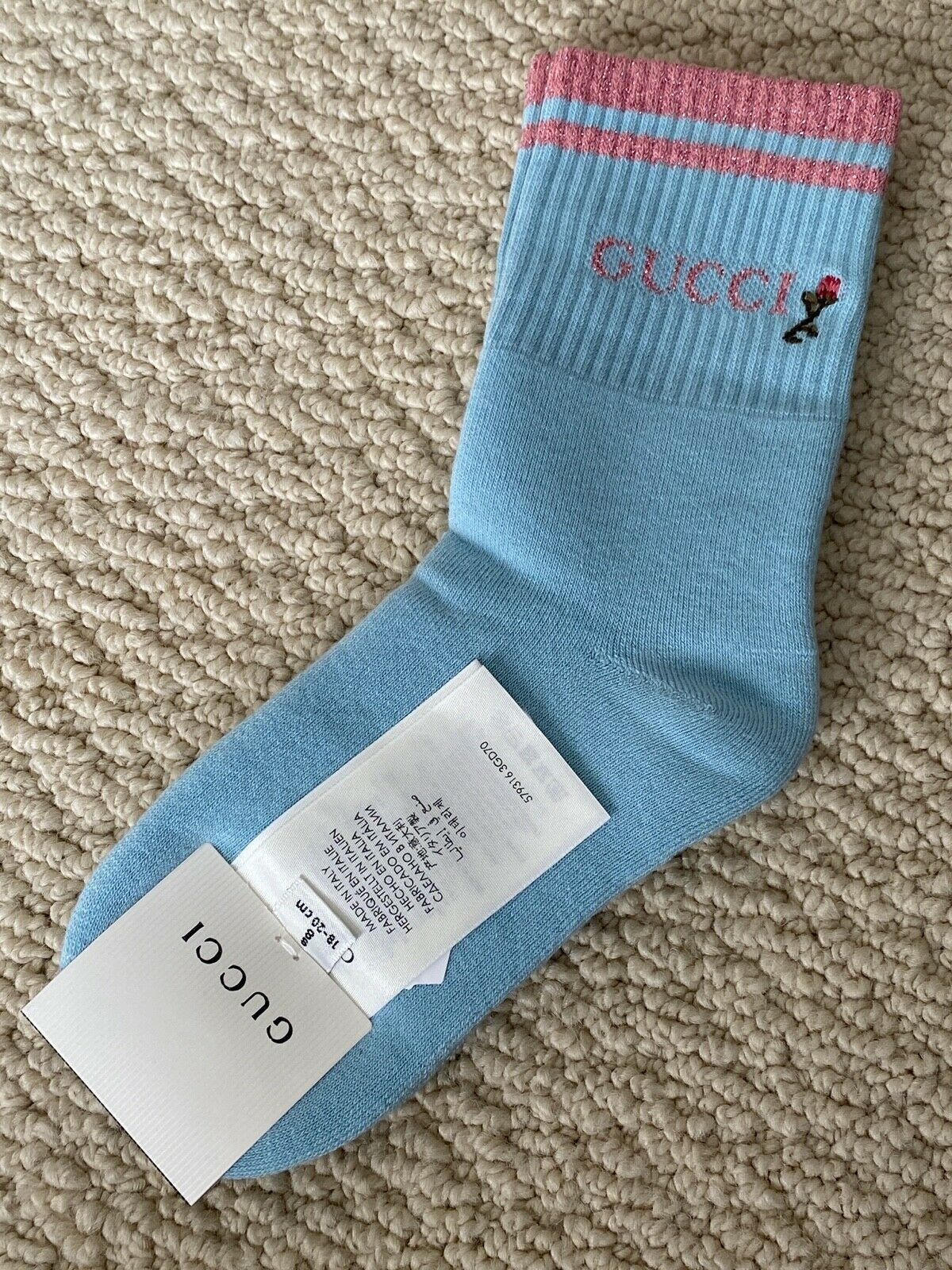 Gucci Socks in Blue & Pink Size ONE SIZE - 3 Thumbnail