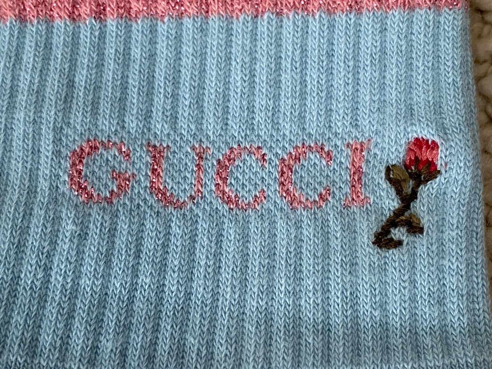 Gucci Socks in Blue & Pink Size ONE SIZE - 8 Thumbnail
