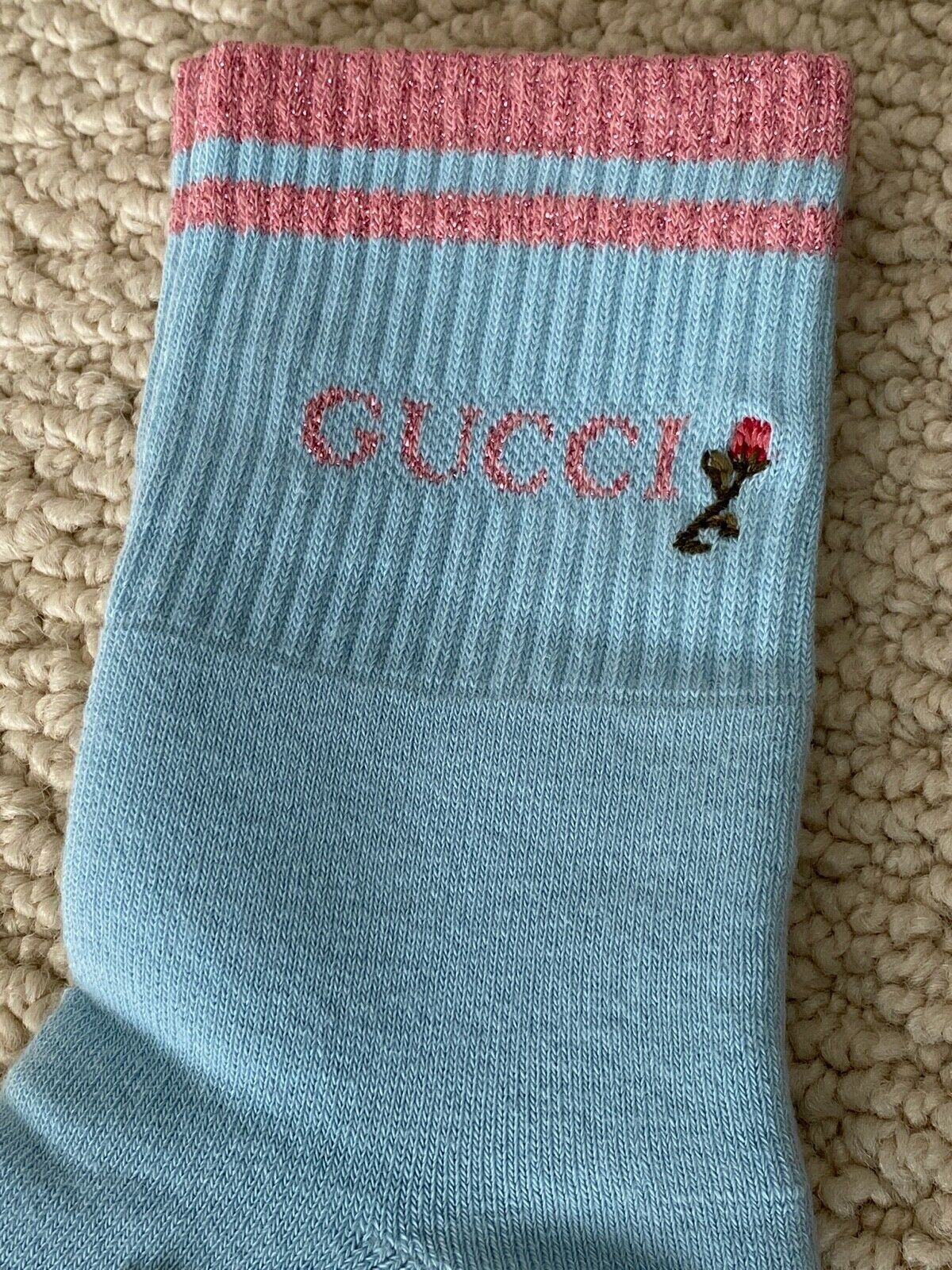 Gucci Socks in Blue & Pink Size ONE SIZE - 5 Thumbnail