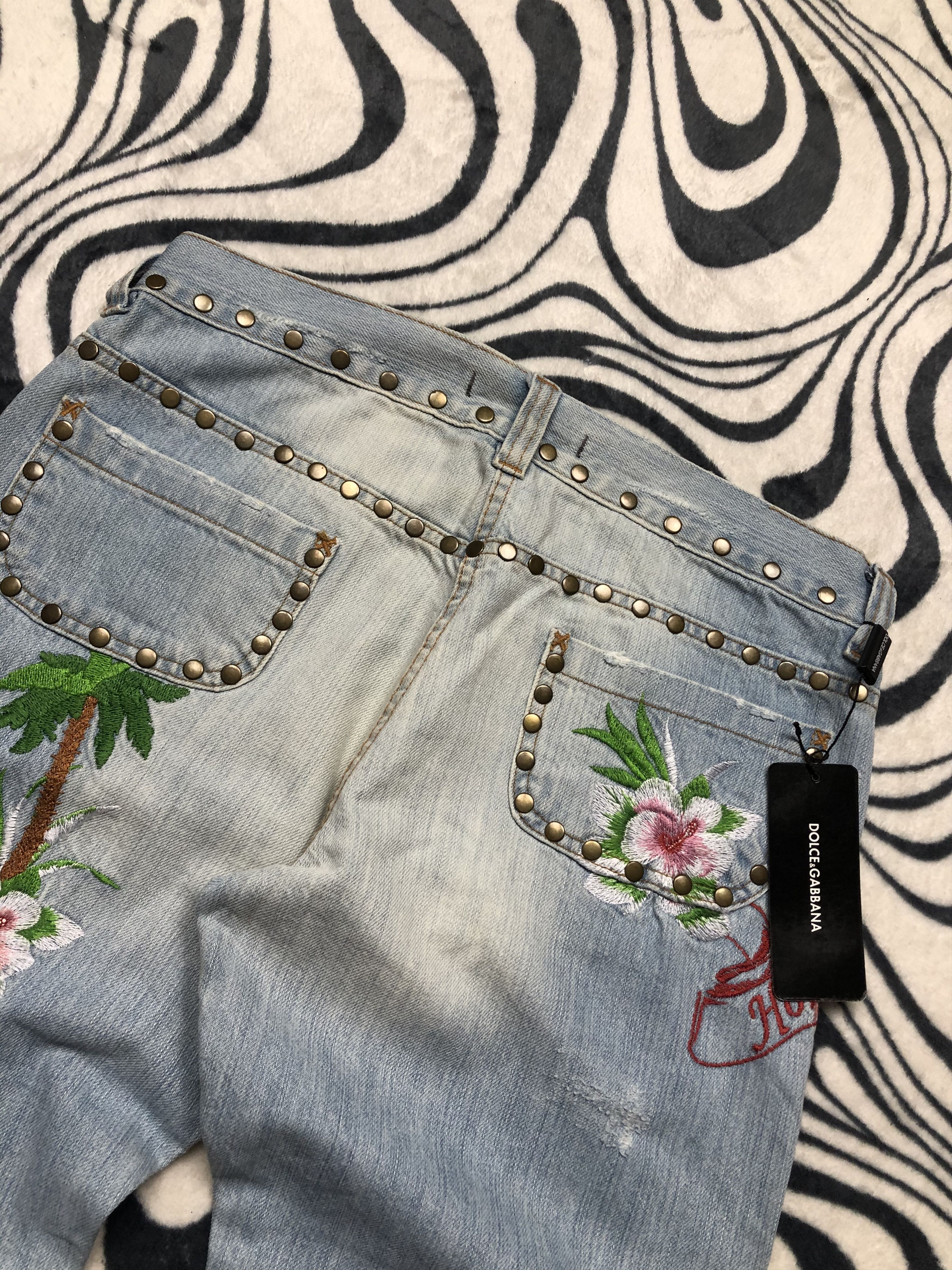 Dolce & Gabbana NEW Dolce & Gabbana Vintage Honolulu Floral Pants Flowers Size 28" / US 6 / IT 42 - 13 Thumbnail
