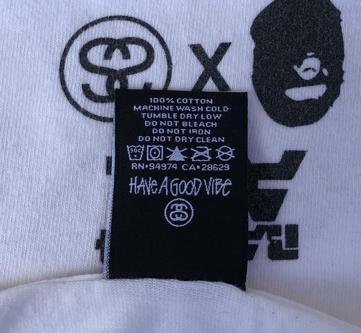 Bape × Stussy Bape x Stussy Collaboration Ape Head Tee Size US M / EU 48-50 / 2 - 12 Thumbnail