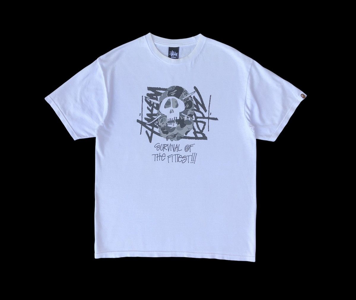 Bape x Stussy Collaboration Ape Head Tee
