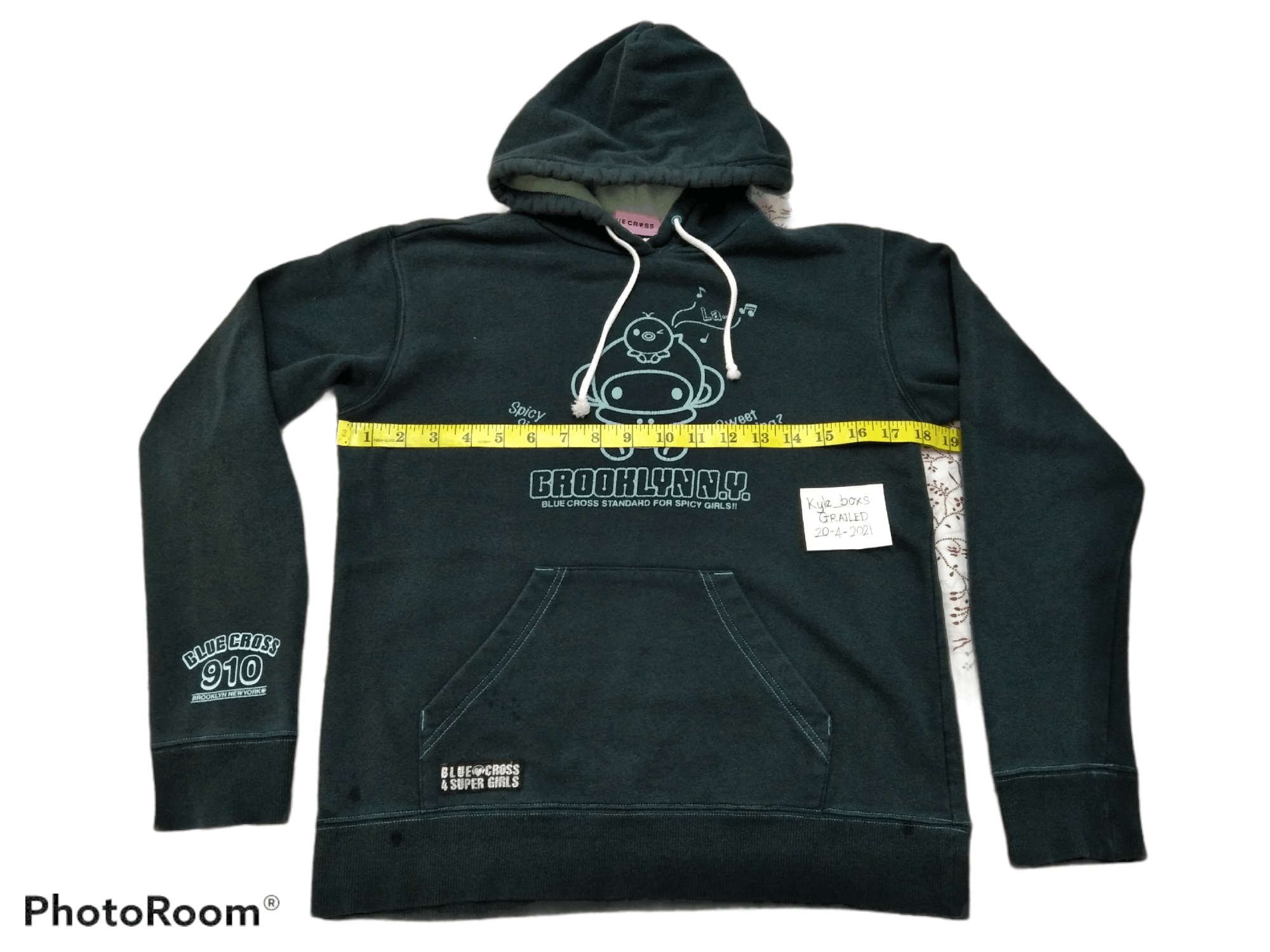 Japanese Brand × Vintage Blue Cross 910 Super Girl Sweater Hoodie Size US L / EU 52-54 / 3 - 5 Thumbnail
